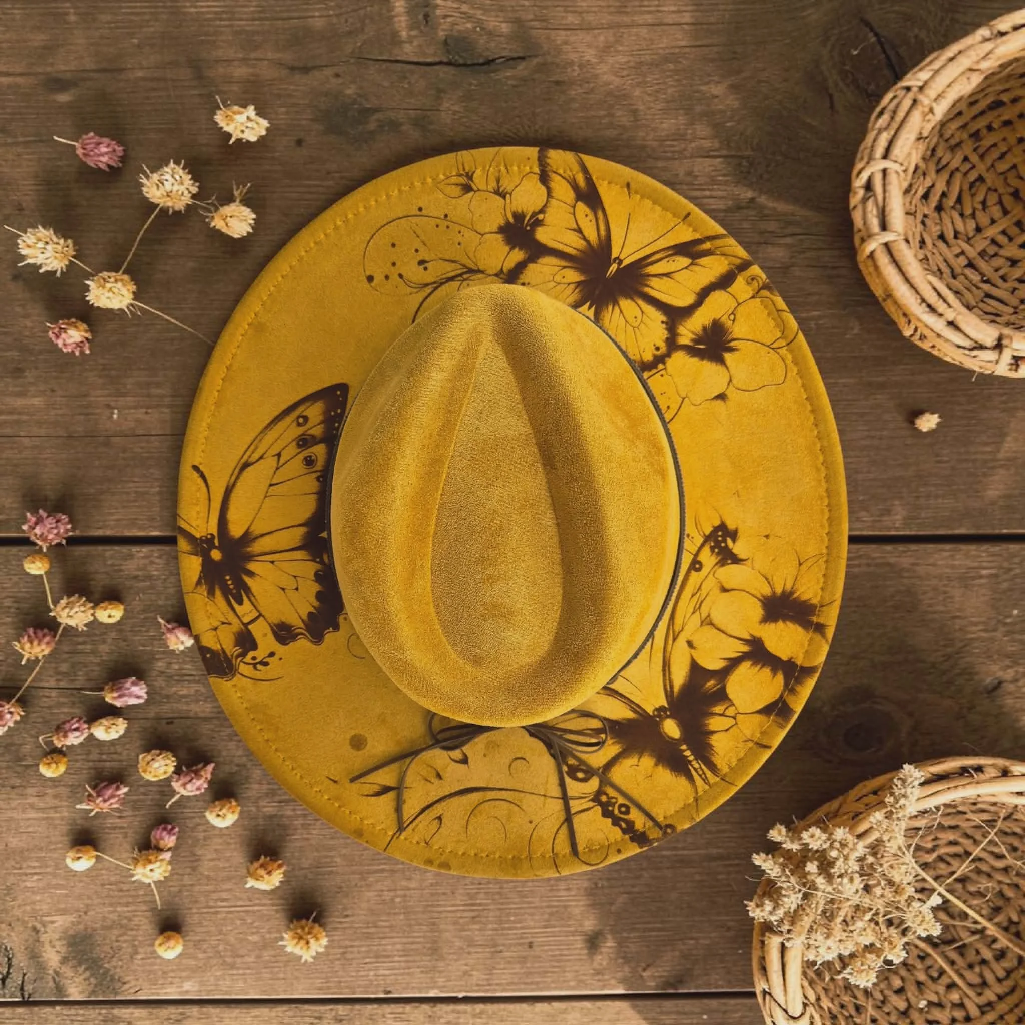 Dark Yellow/Mustard Butterflies