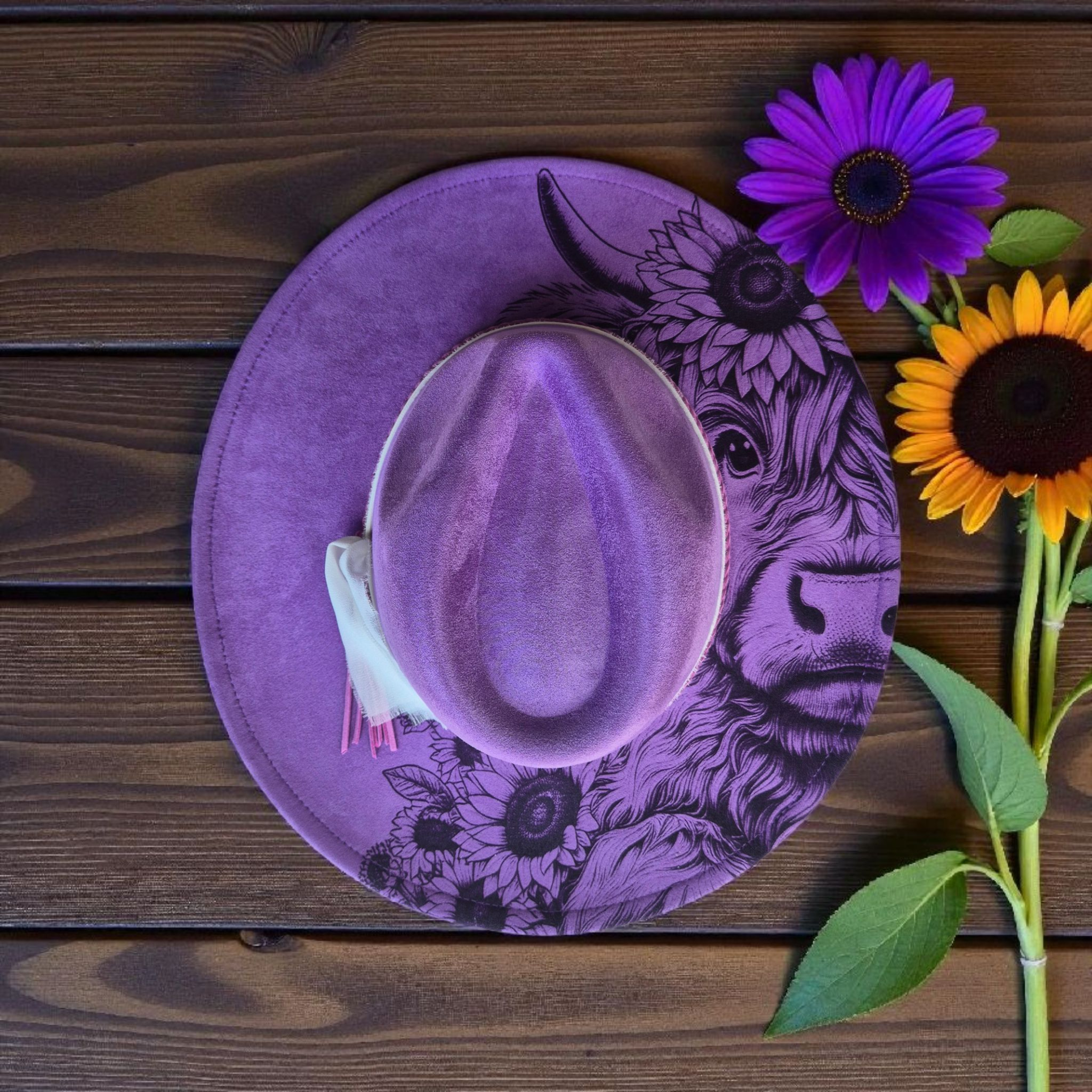 Dark Purple Highland Cow