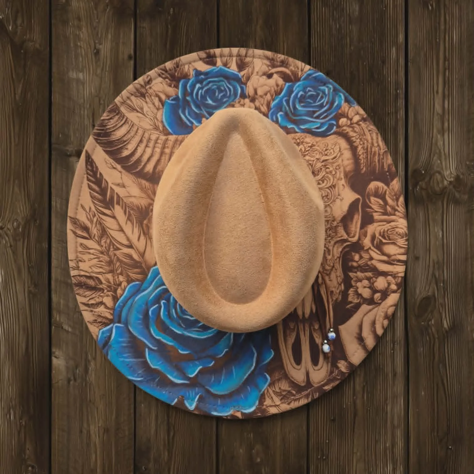 Taupe Hand Painted Cowgirl Hat