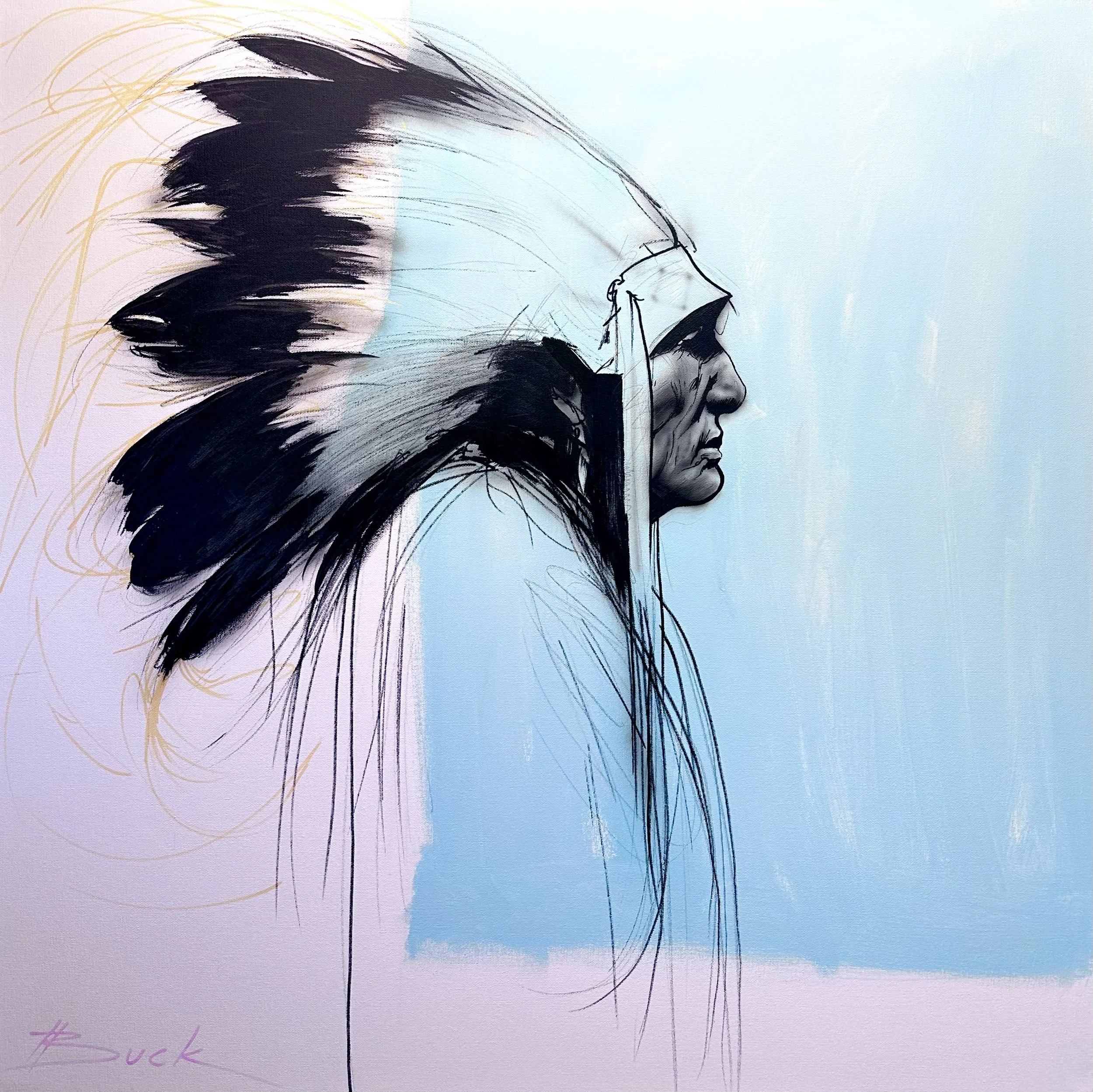 Chief Sketch in Blue