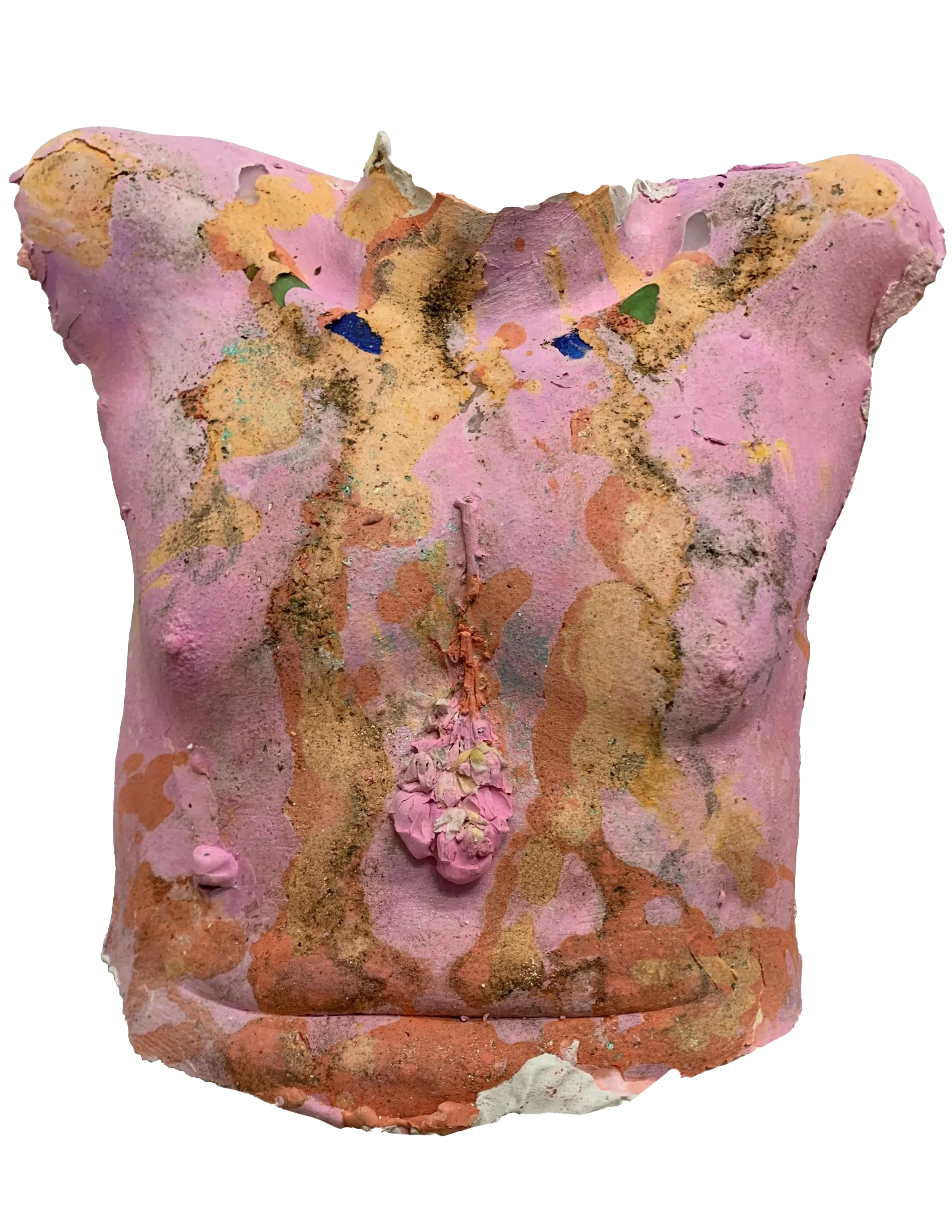 Volcanic Altars, plaster, salt, pigments, wax, organic memorabilia, 2025