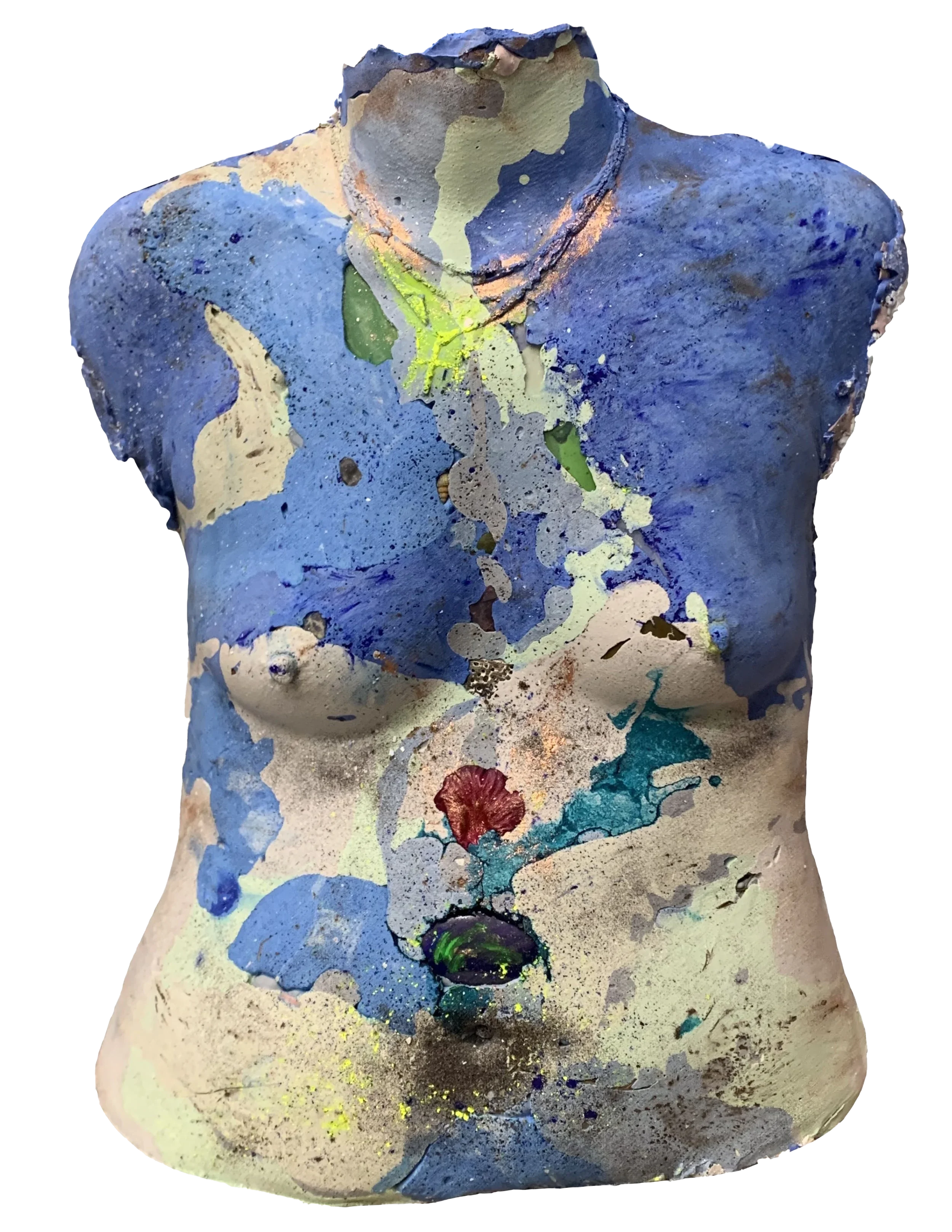 Volcanic Altars, plaster, salt, pigments, wax, organic memorabilia, 2025