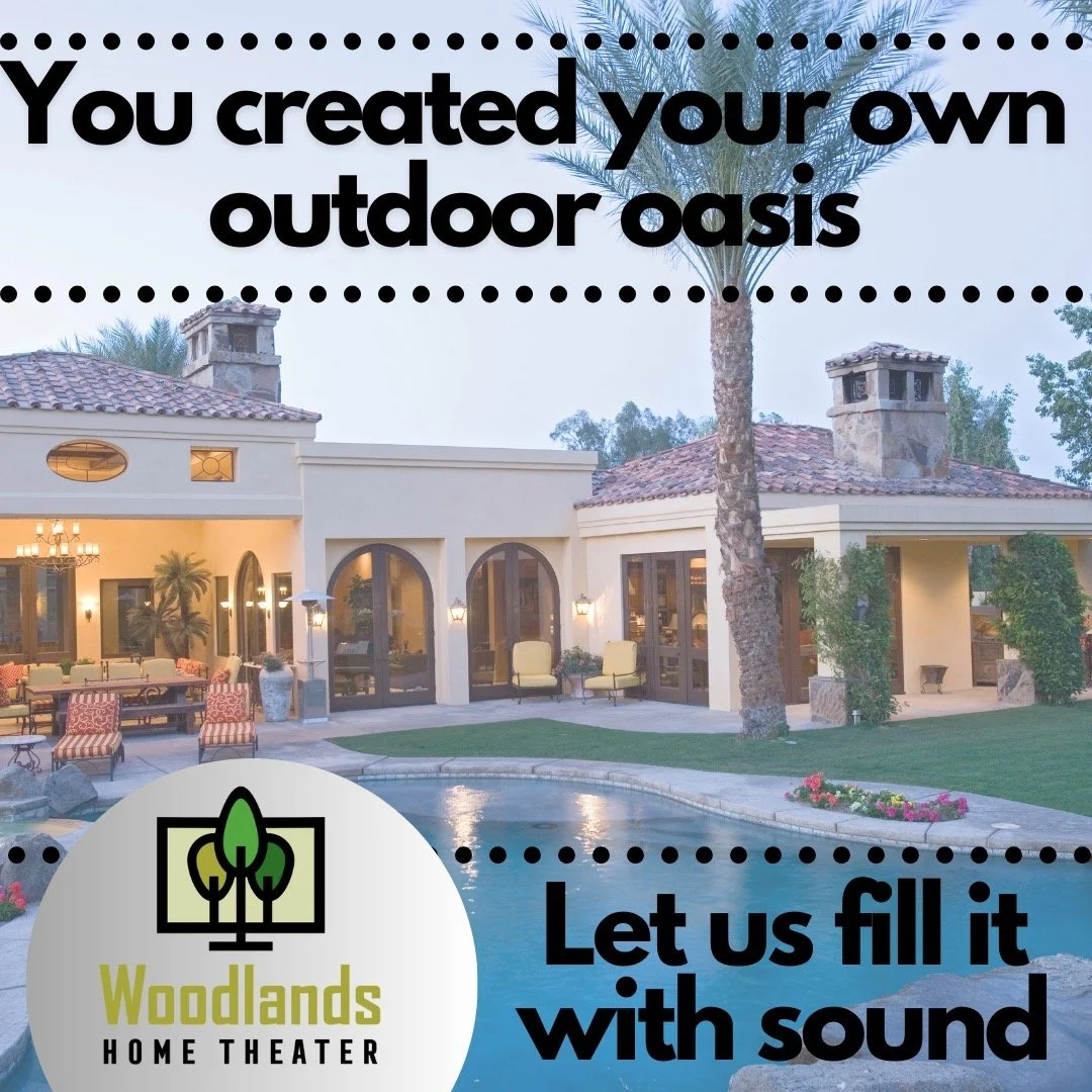 Let our audio/video experts install custom entertainment options in your favorite outdoor spaces.
_
_
_
_
_
_
_
-
#hometheater #hometheatredesign #audiovideo #TheWoodlands #houston #outdoorentertainment #customhomes #customhomeshouston