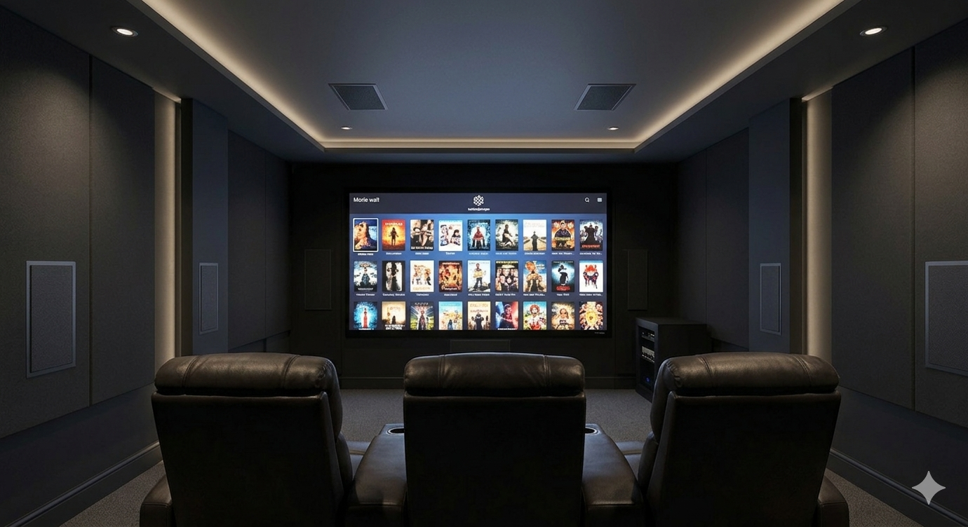 Home theater Texas Hill Country, KALEIDESCAPE, JVC, Procella, Valencia, home theater seating, soundproofing, complete home automation