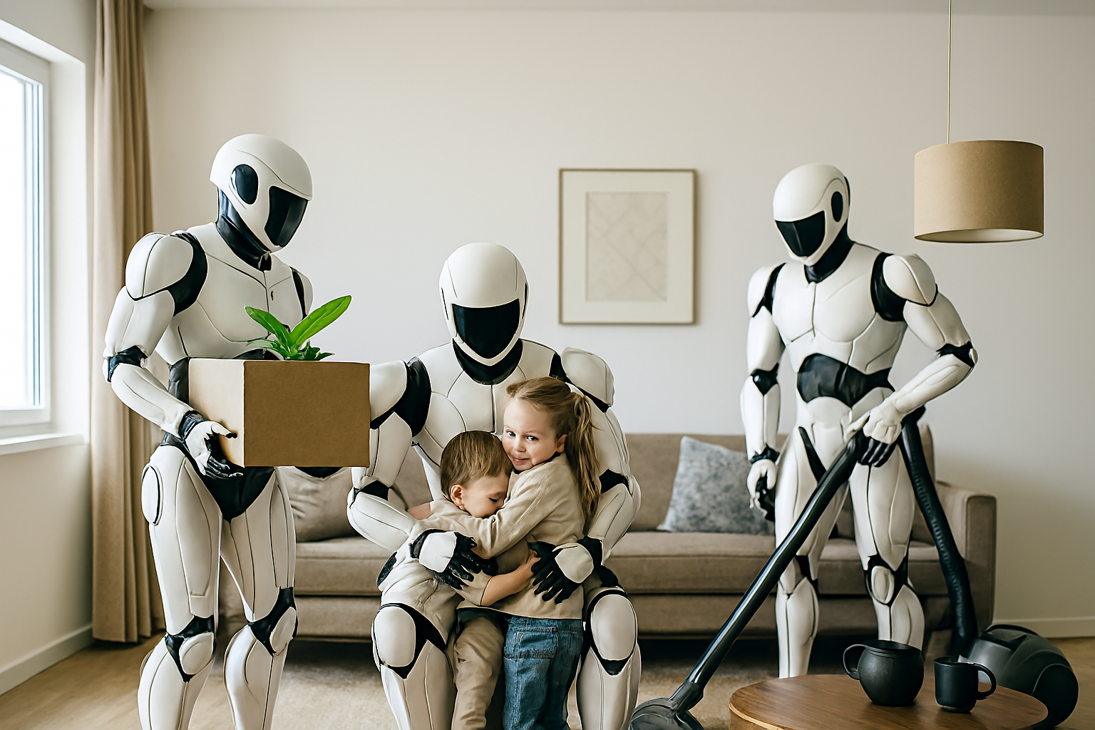 humanoids 2025 like Tesla, FigueAi, Apptronik hugging
