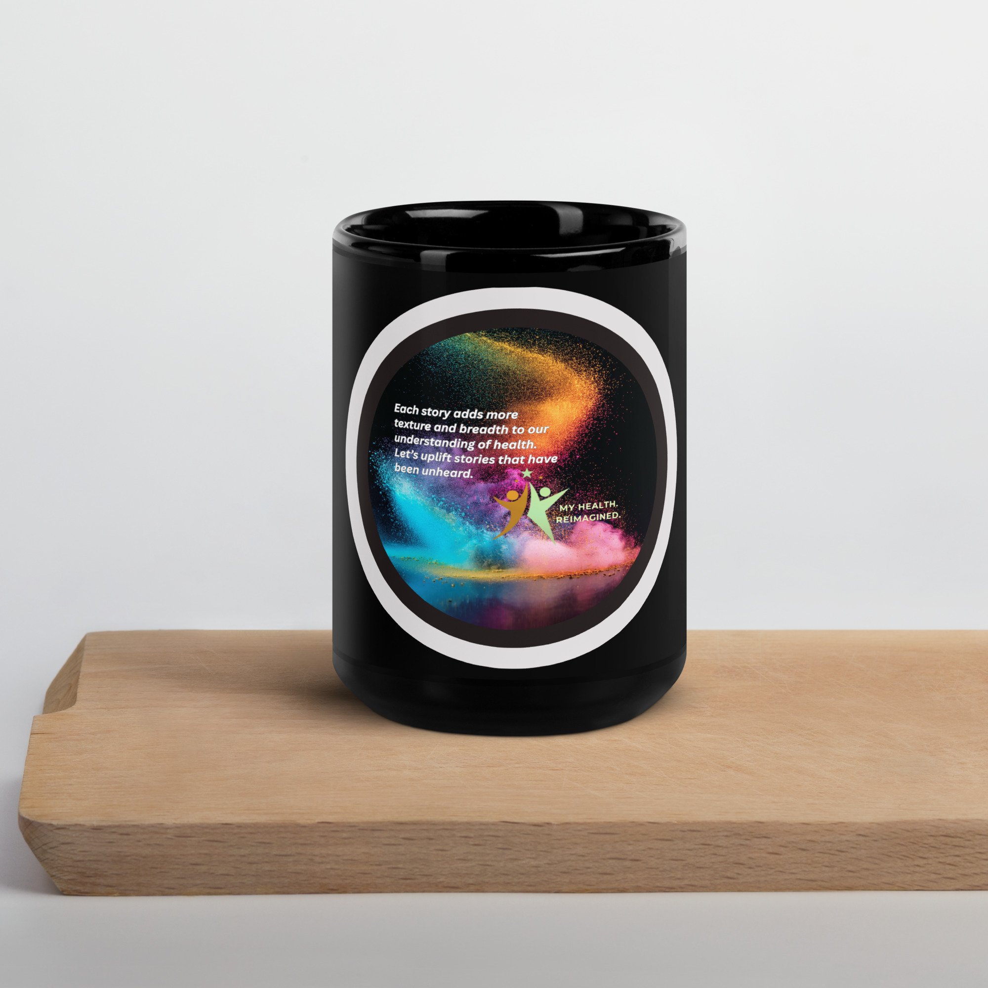 Black Glossy Mug- Uplifting Stories