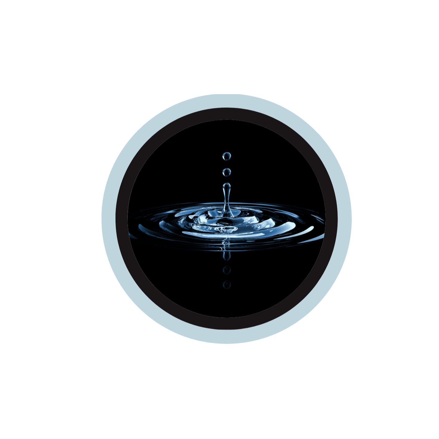 Water droplet and ripple