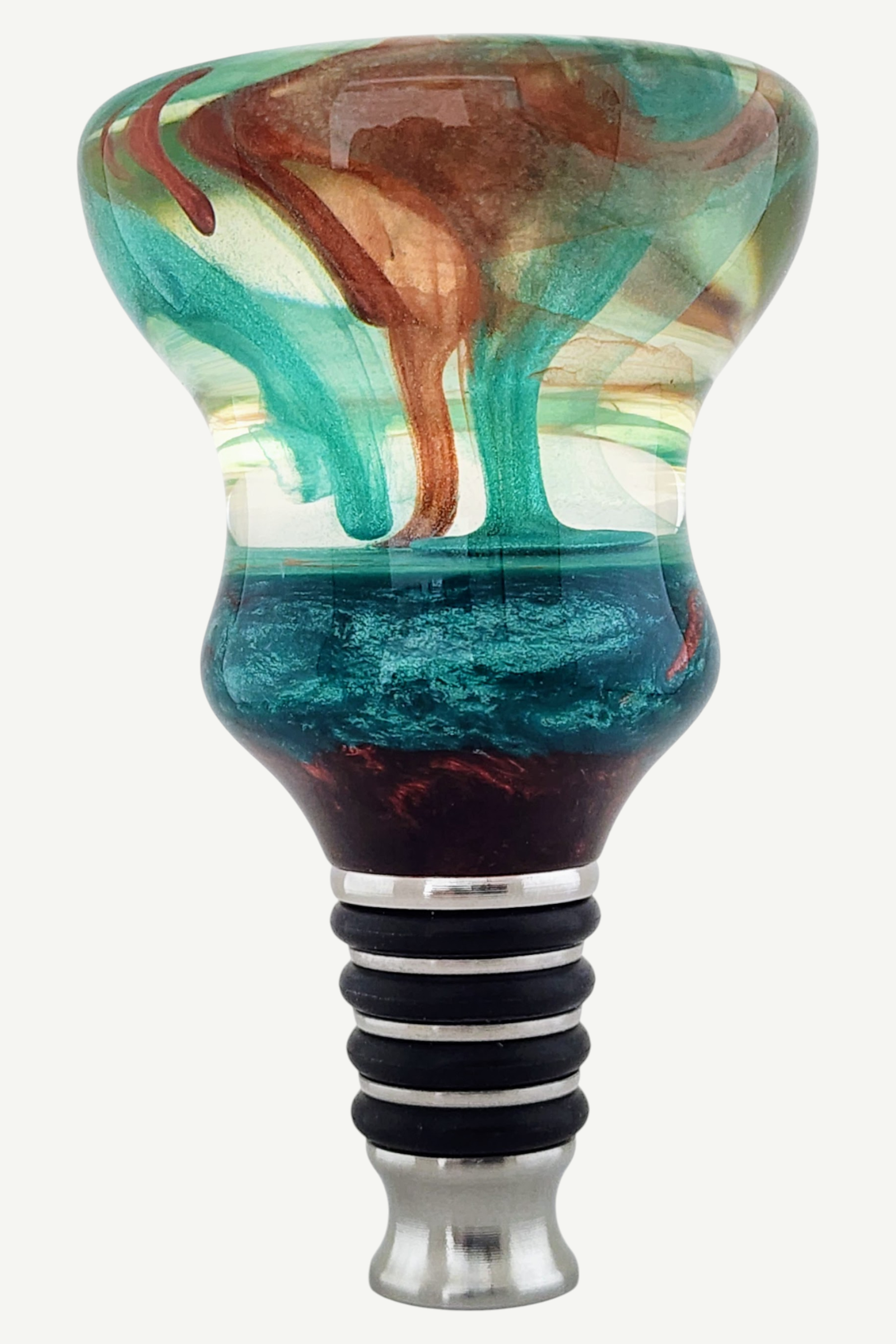 Bottle Stopper with Decorative Resin Top