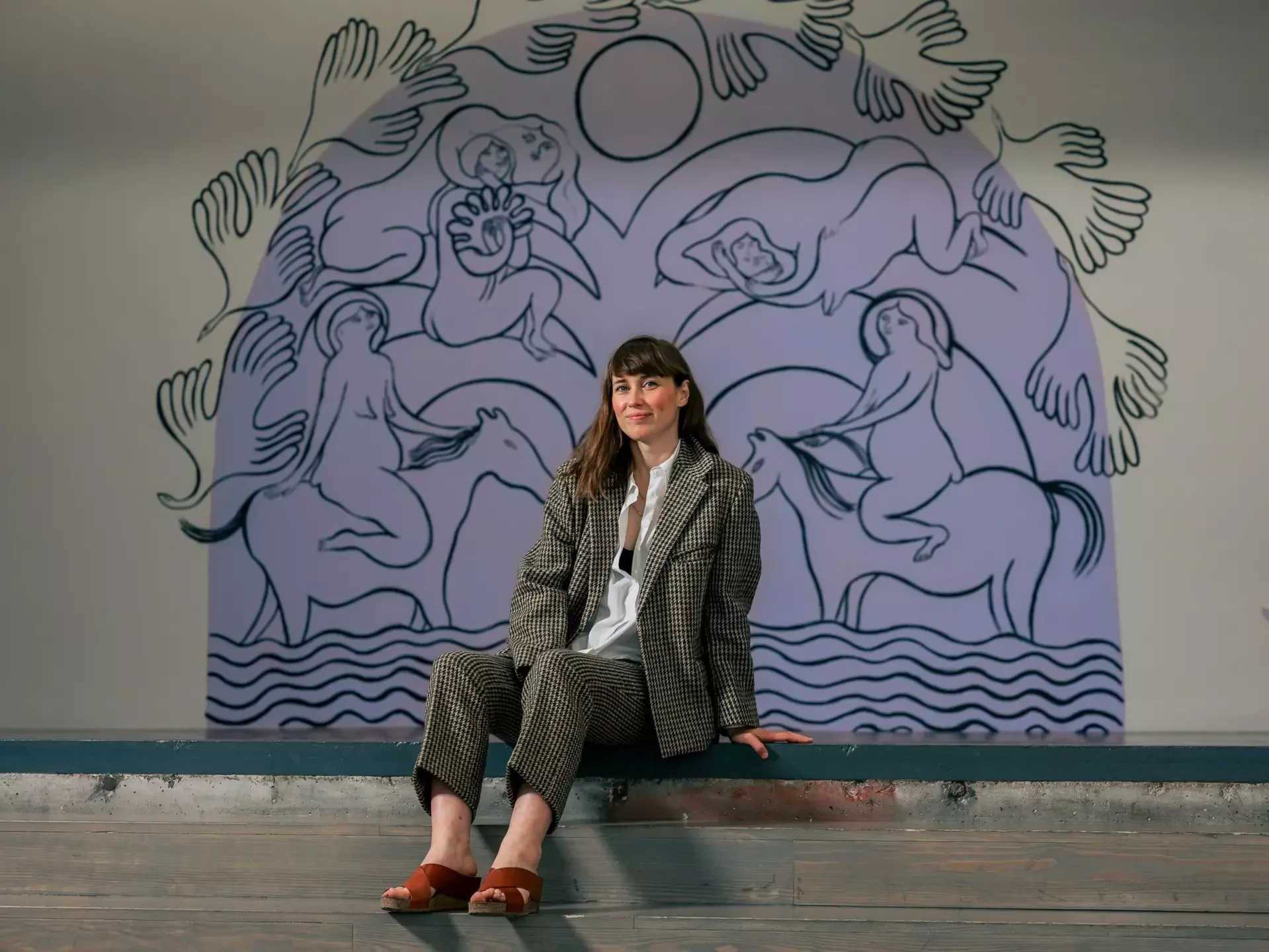 The artist’s opening was in SF. Thanks to tariffs, the paintings were stuck in L.A.