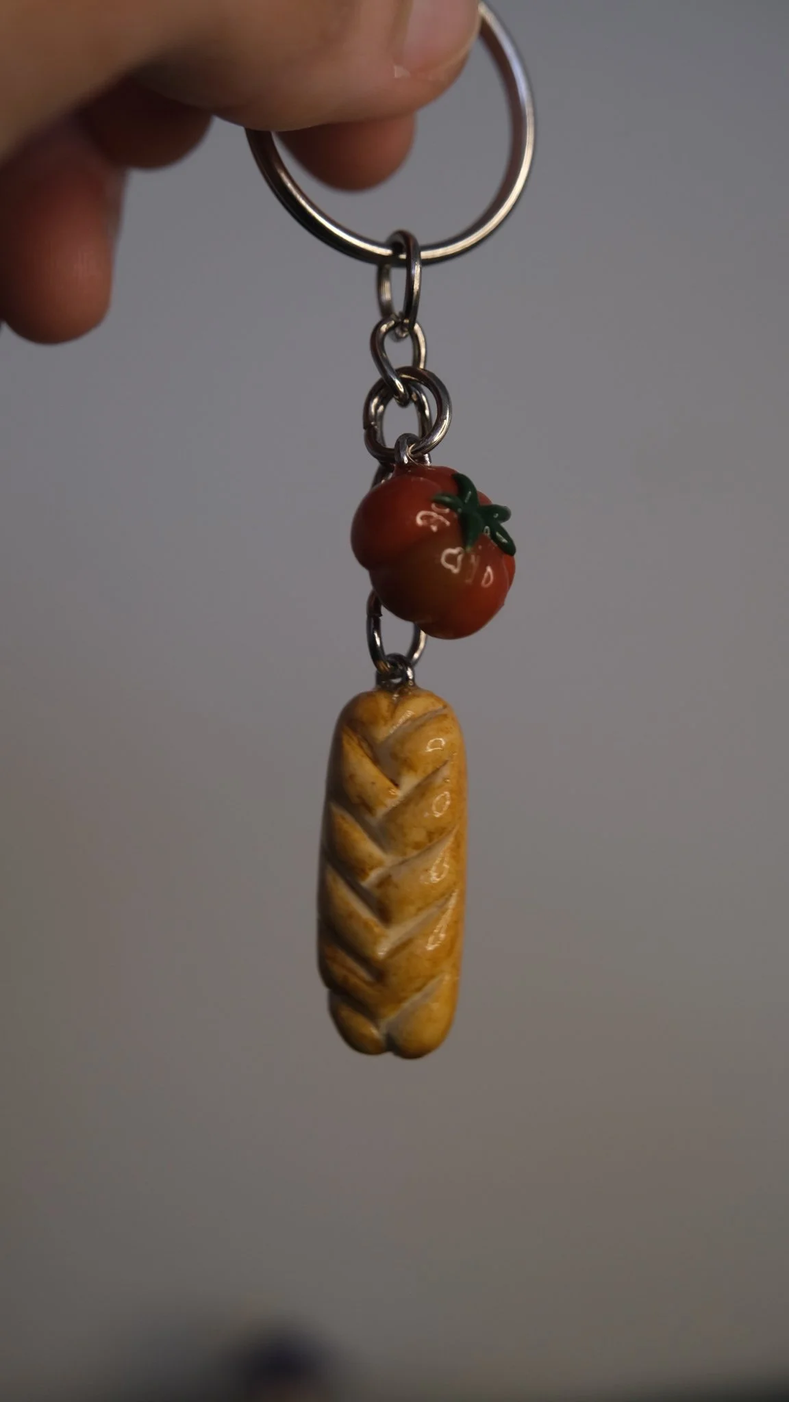 Tomato + Bread Keychain