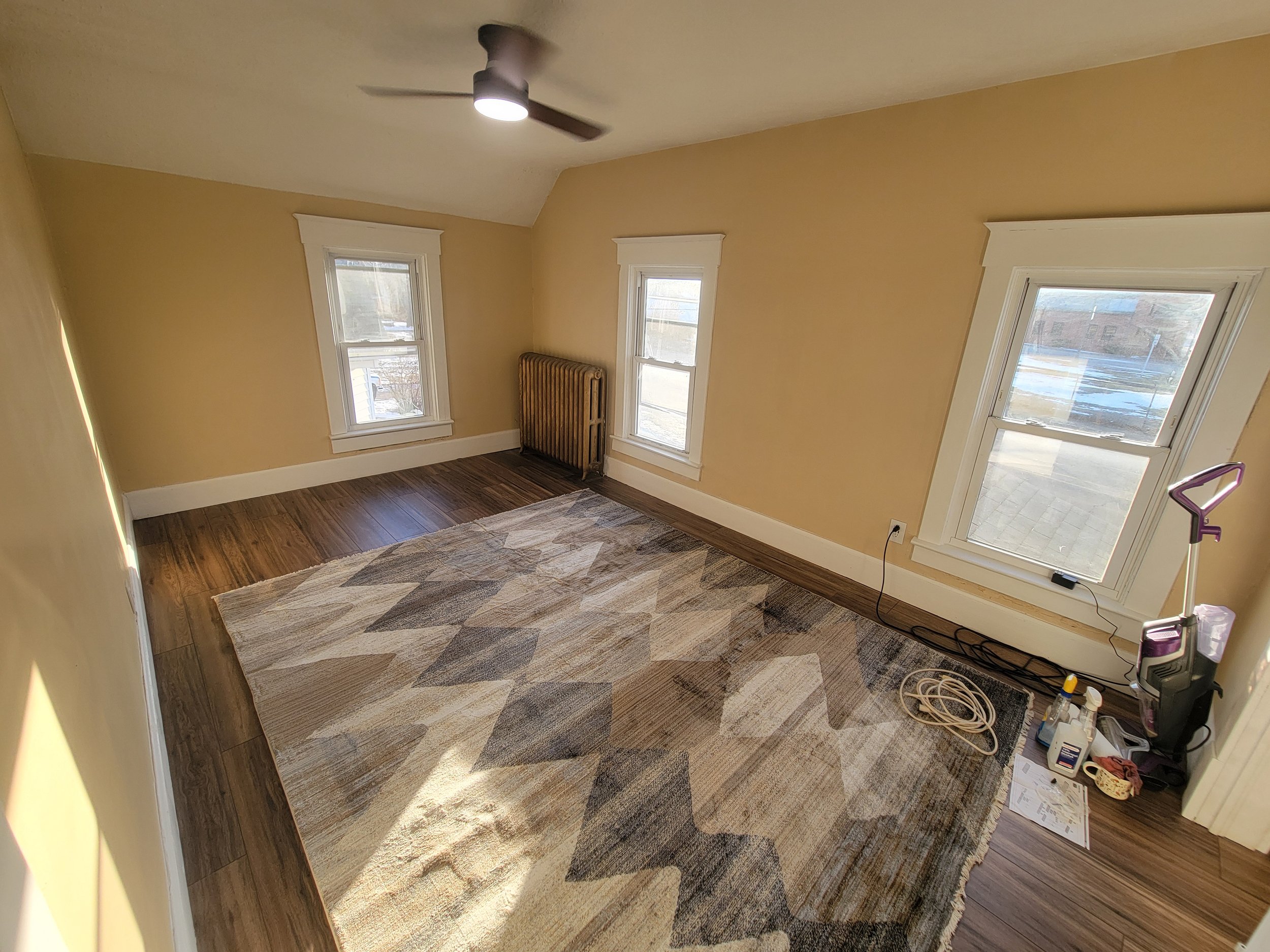 Interior finish. New LVP flooring, fresh paint, and white trim. Springfield, IL