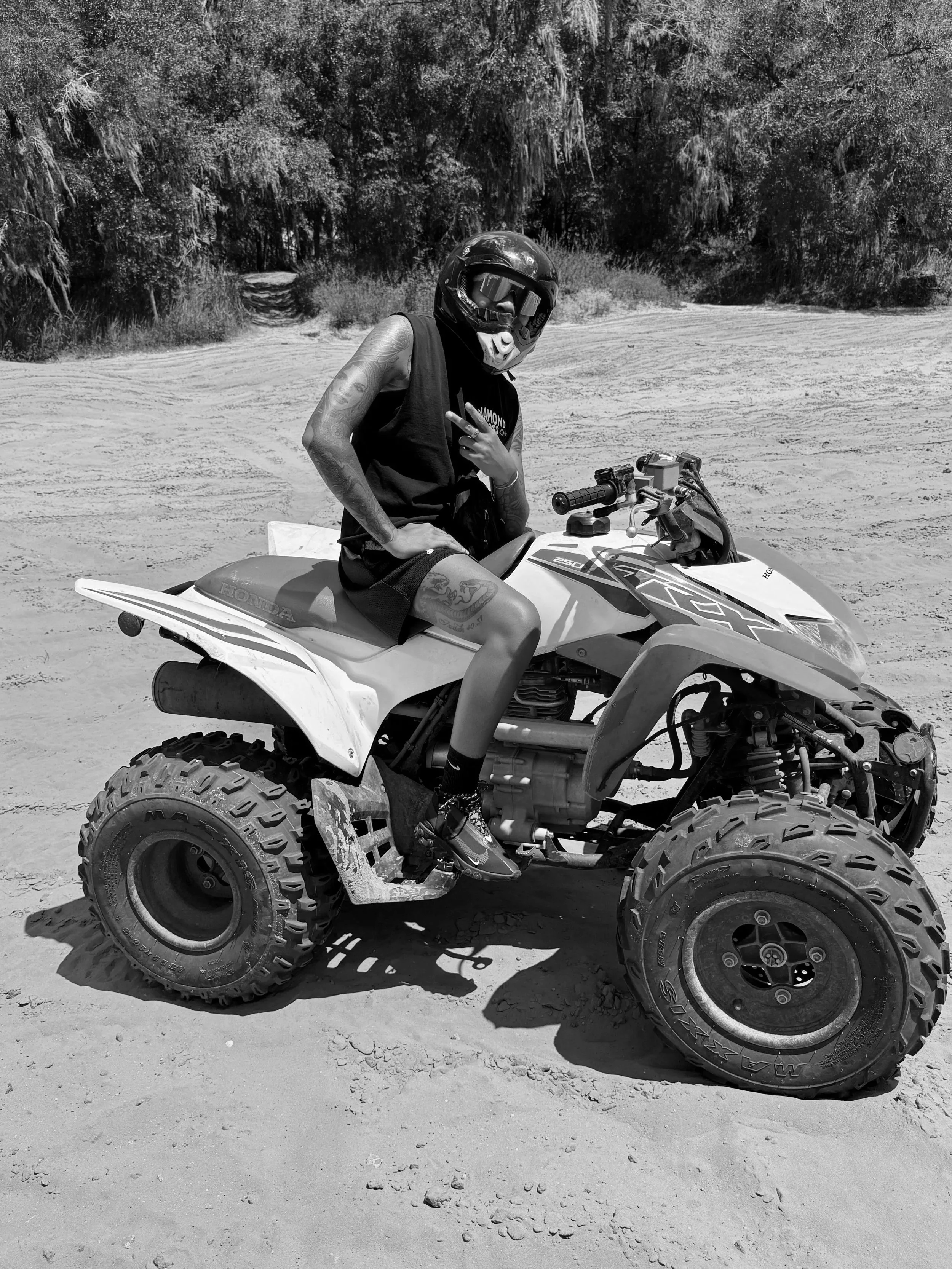 Julia on an ATV somewhere in South Florida