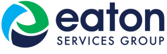 Eaton Services Group logo with a circular arrow symbol and the company name in blue text.