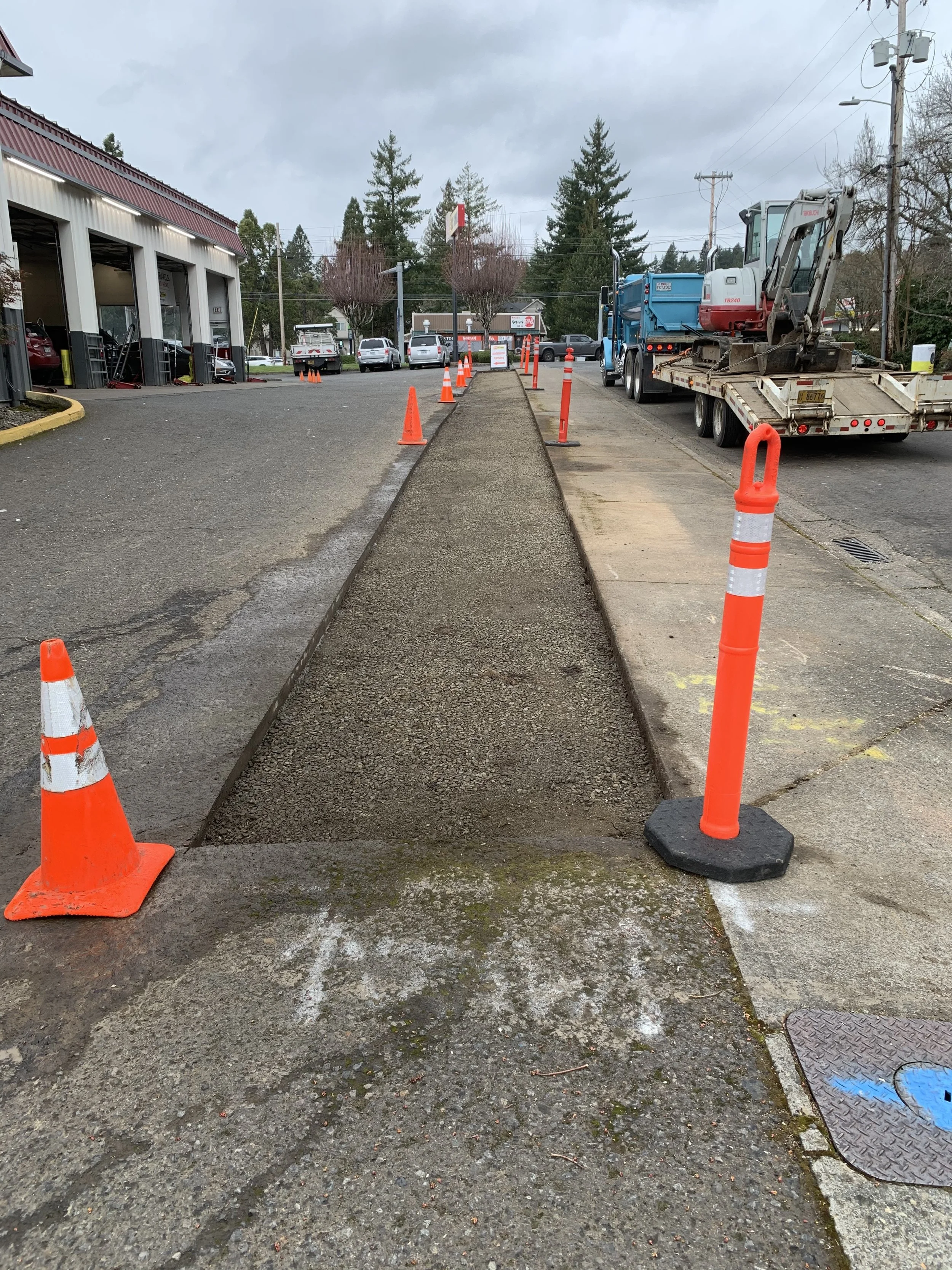 site prepped prior to asphalt