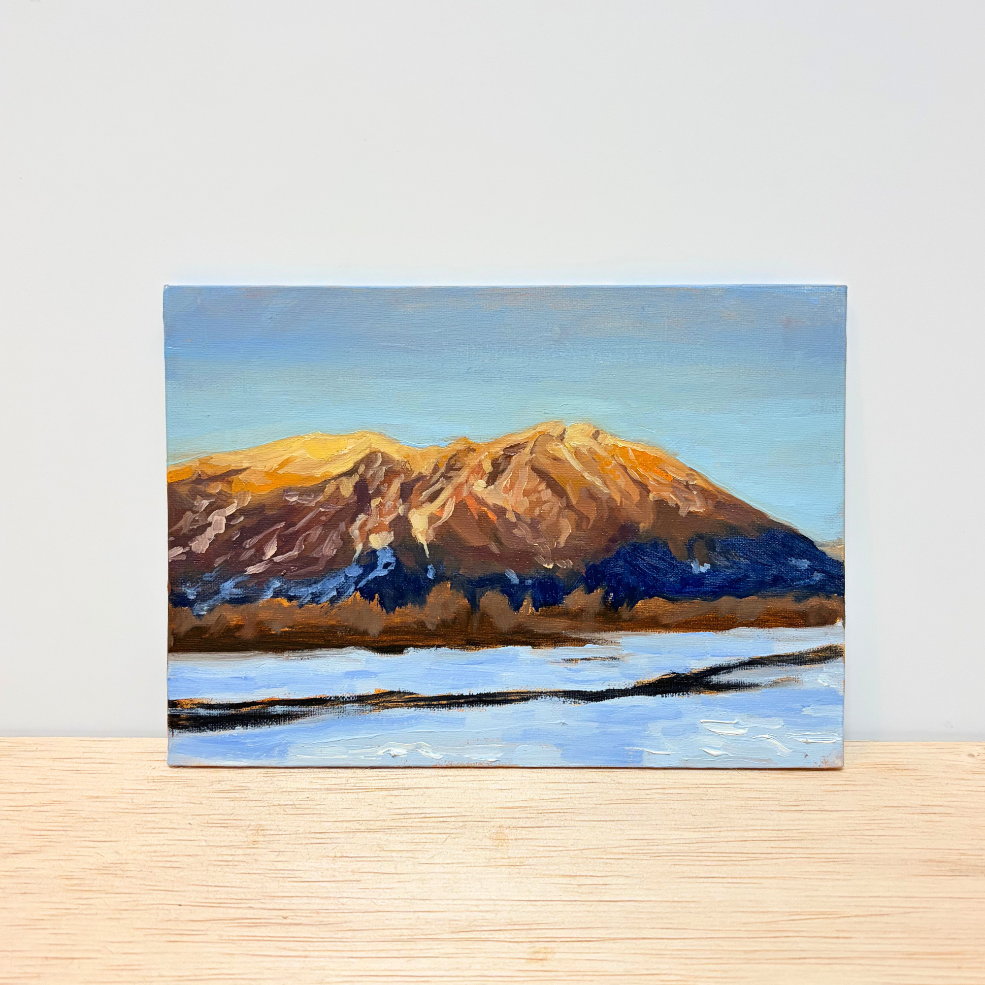 "Mount Si Winter Glow" Original Oil Painting Mini