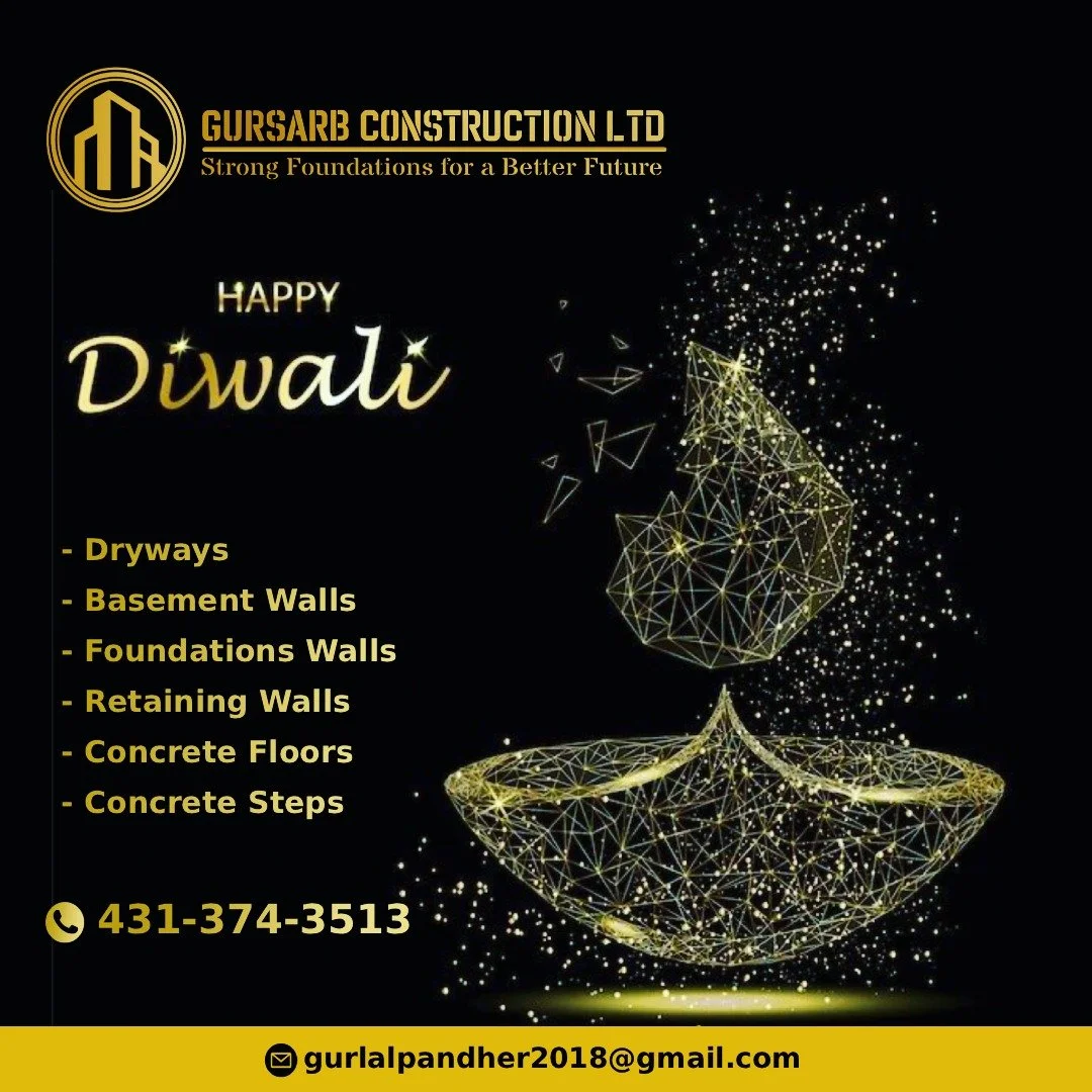 Gursarb Construction Ltd extends warm wishes for a joyous and prosperous Diwali! May this festival of lights bring happiness, success, and new beginnings to your home and workplace. Celebrate safely and shine bright with positivity and progress this 