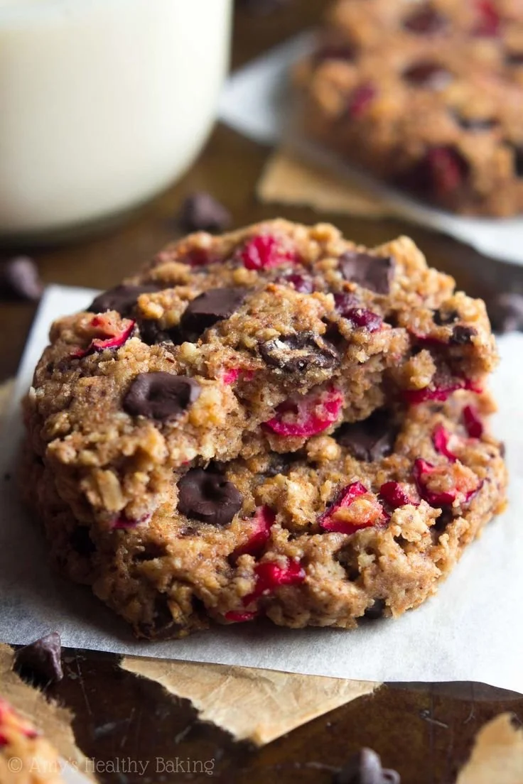 Dark Chocolate Cranberry Breakfast Cookies