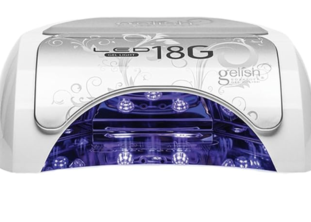 Gelish 18G Classic LED Light - Professional Nail Curing Lamp for Home or Salon Use, Fast-Drying 36W, Corded, SafeLight™ Technology, Ergonomic Design, Pedicure-Friendly.