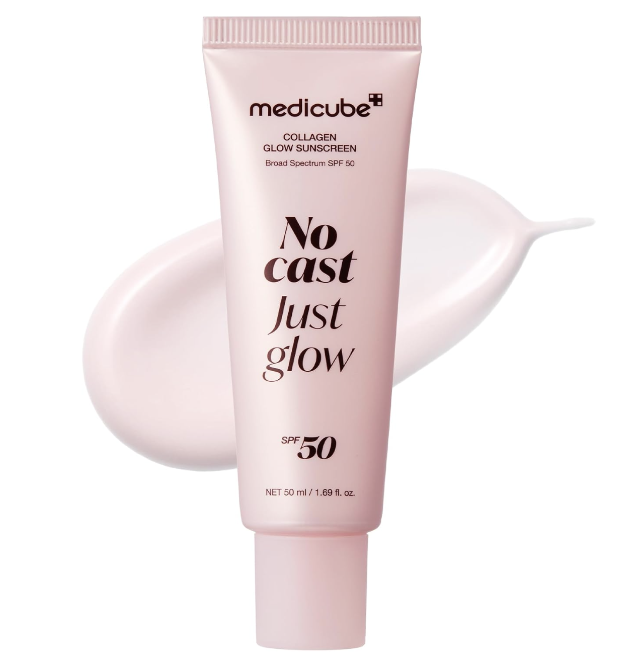 medicube No Cast Just Glow Collagen | Lightweight, Non-Sticky, Hydrating Formula | Peptide, Cica for Soothing & Glow | Korean Skincare 50ml