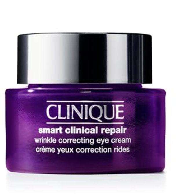 Clinique Smart Clinical Repair Wrinkle Correcting Eye Cream With Hyaluronic Acid + Peptides | Anti-Aging, Hydrating + Depuffing, Mini Travel Size