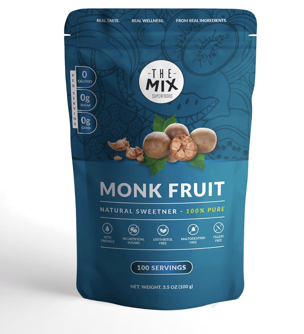 The Mix Superfoods, Monk Fruit PURE, NO erythritol, NO artificial, JUST monk fruit 100% (100 g)