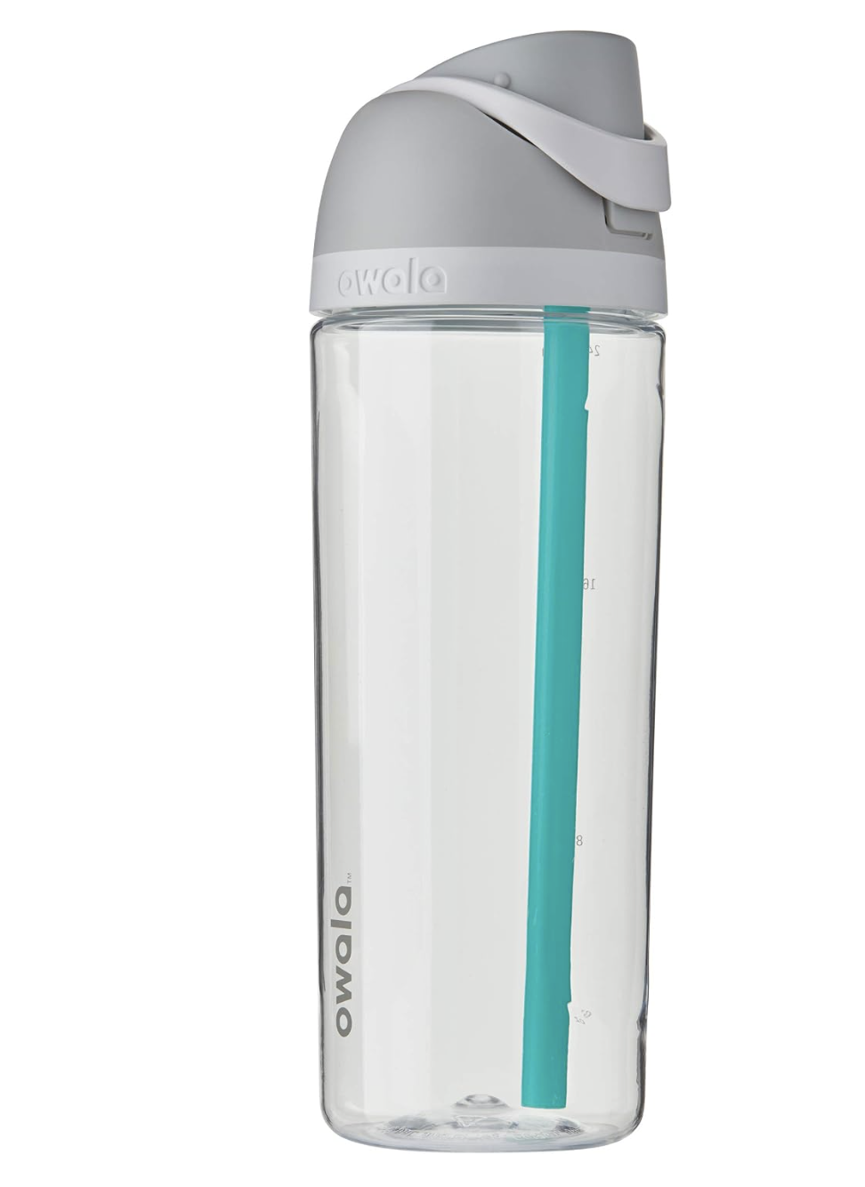 Owala FreeSip Clear Tritan Plastic Water Bottle with Straw, BPA-Free Sports Water Bottle, Great for Travel, 25 Oz, Shy Marshmallow