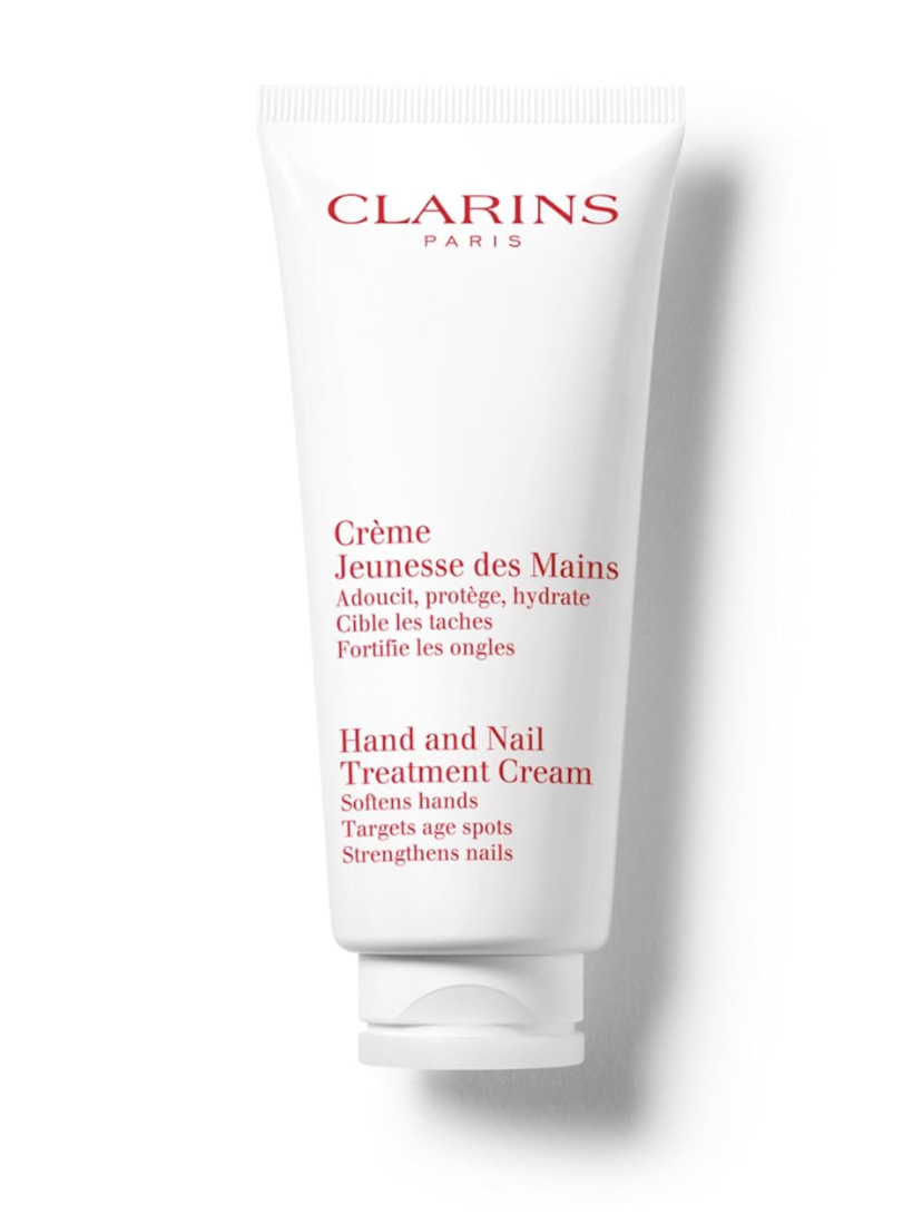 Clarins Hand and Nail Treatment Cream | Softens, Nourishes and Shields Skin | Conditions Cuticles | Natural Plant Extracts, Including Shea Butter | 100 ml