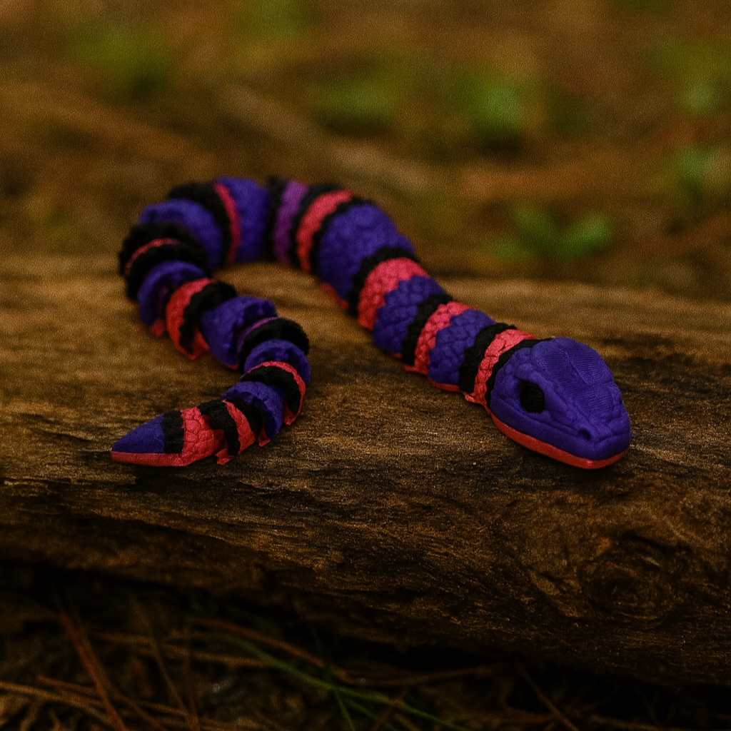 3D printed flexi snake with articulated segments
