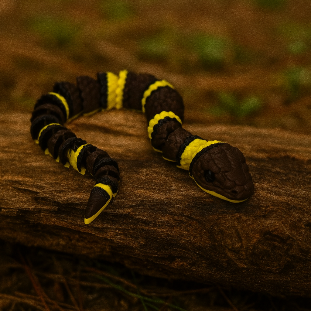 3D printed flexi snake with articulated segments