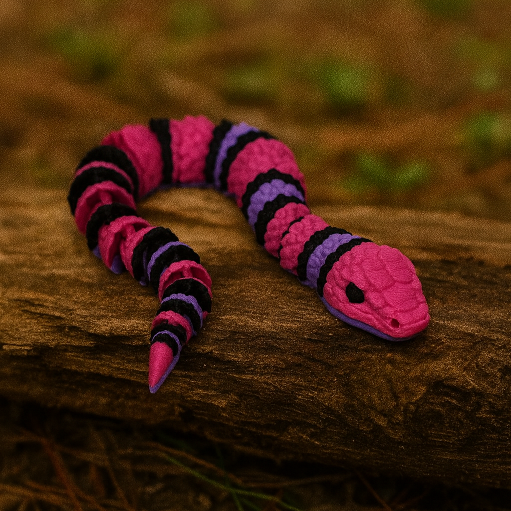 3D printed flexi snake with articulated segments