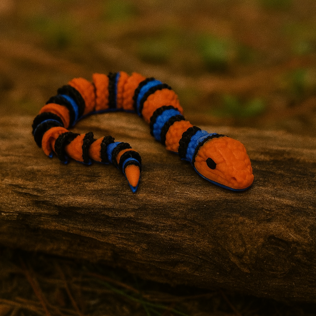 3D printed flexi snake with articulated segments