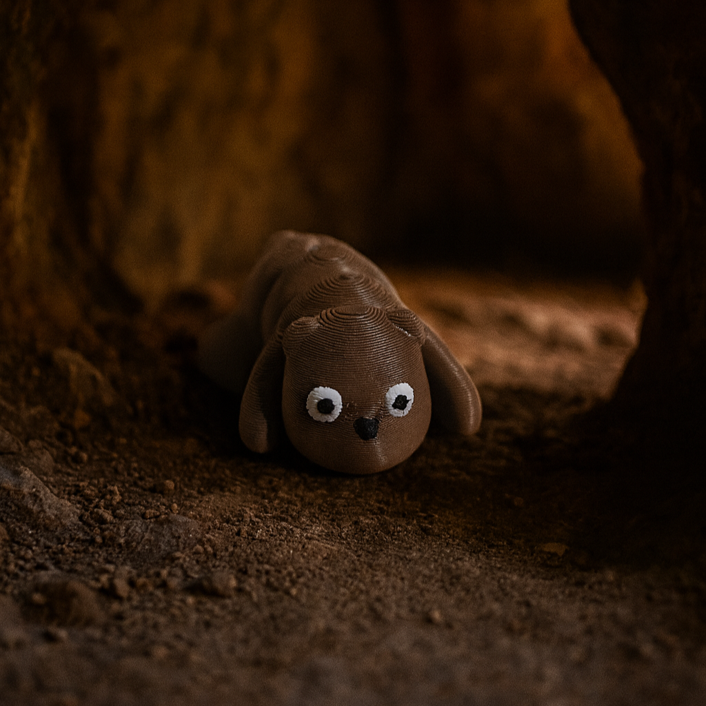 3D Printed Mini Bear Figurine – Cute Animal Figure