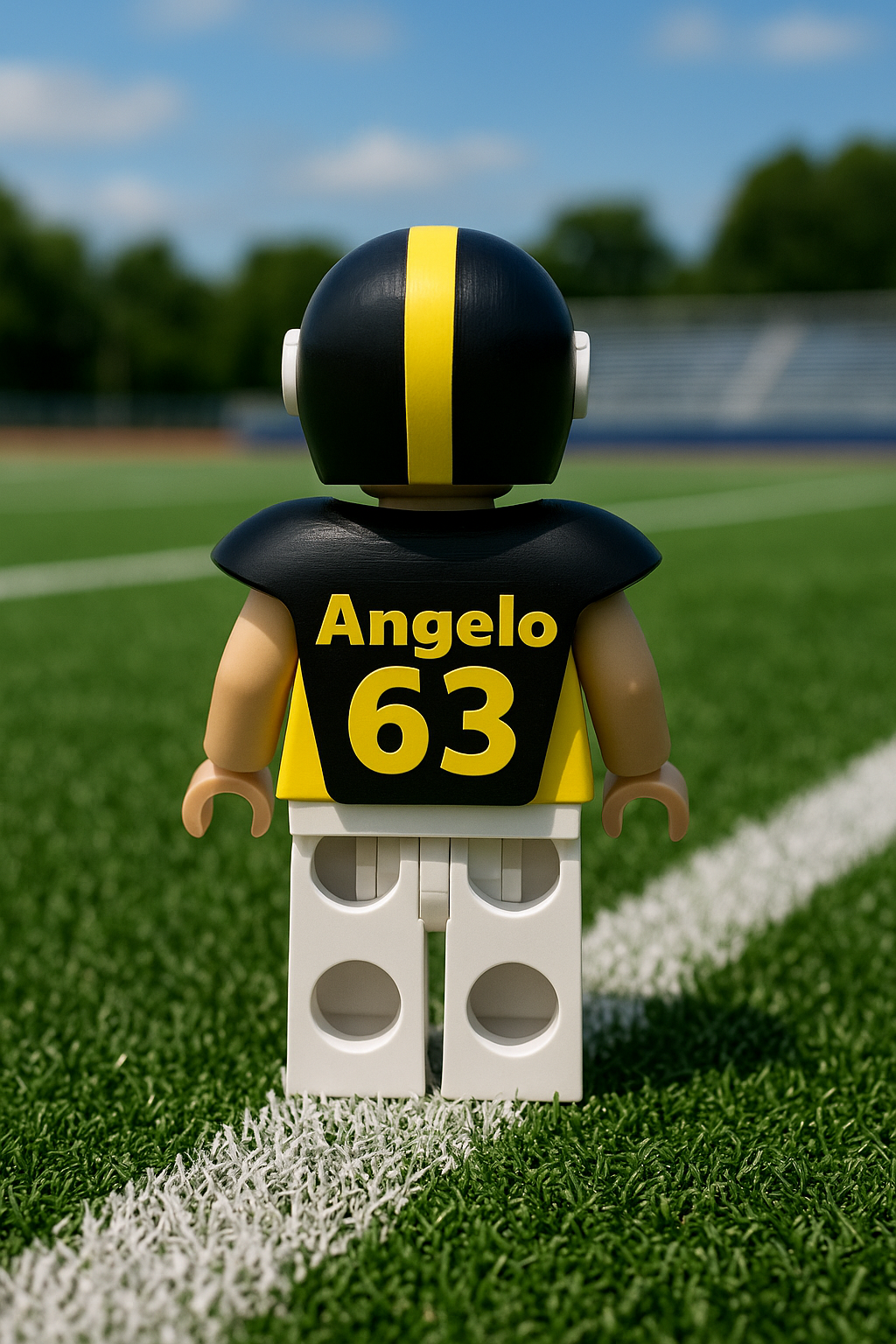Custom sports collectible football player