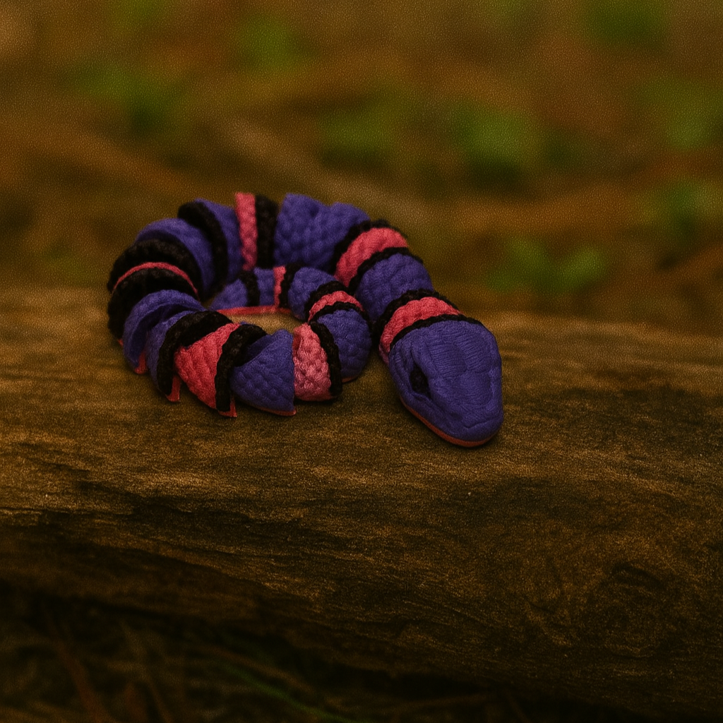 3D printed flexi snake with articulated segments