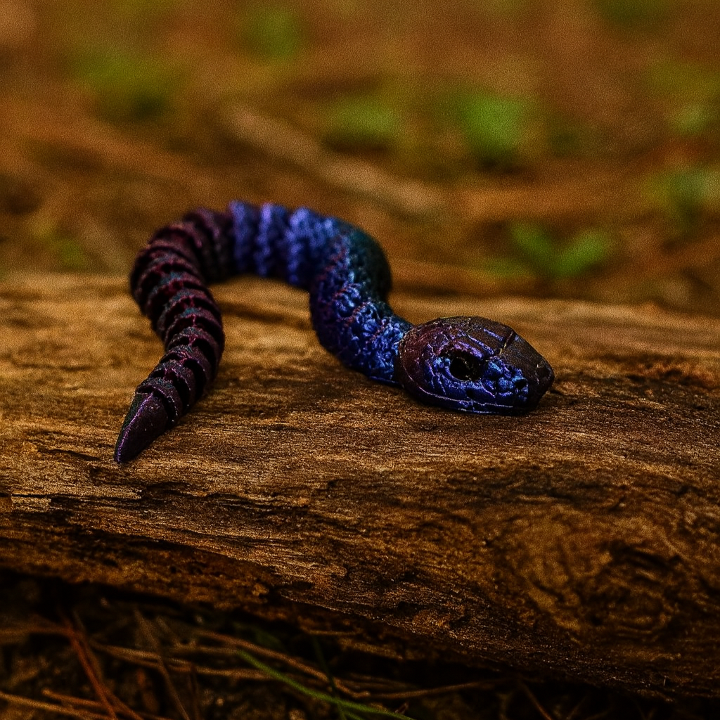 3D printed flexi snake with articulated segments