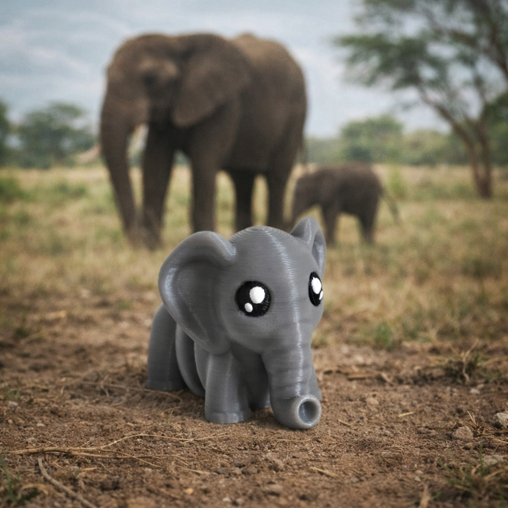 Cute elephant animal figure