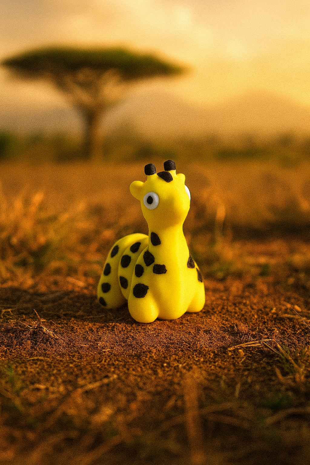 3D Printed Mini Giraffe Figurine – Cute Animal Figure