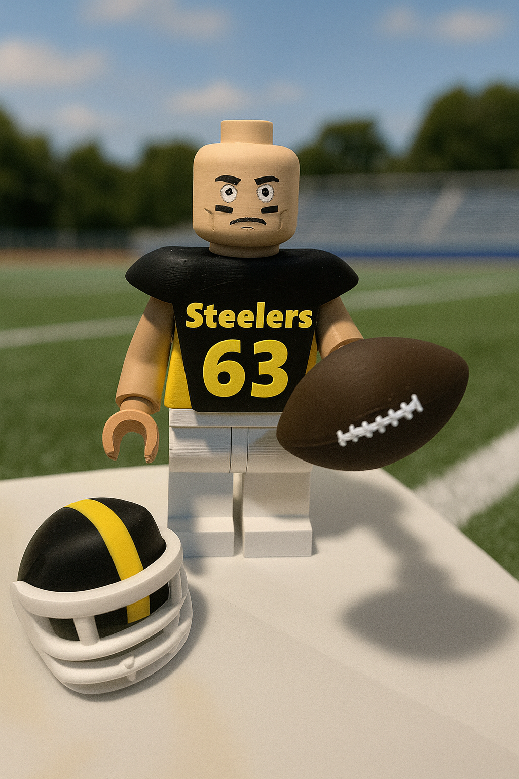 Custom sports collectible football player