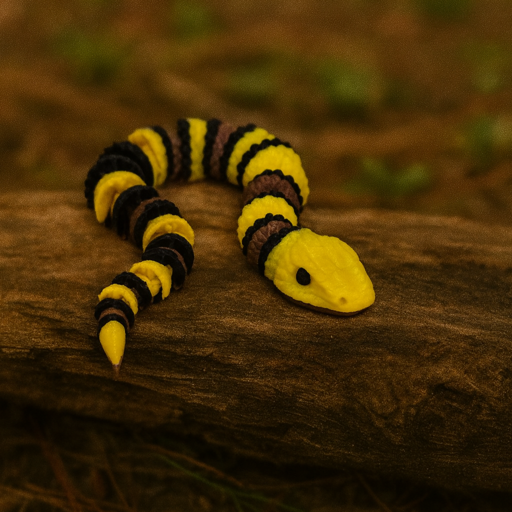 3D printed flexi snake with articulated segments