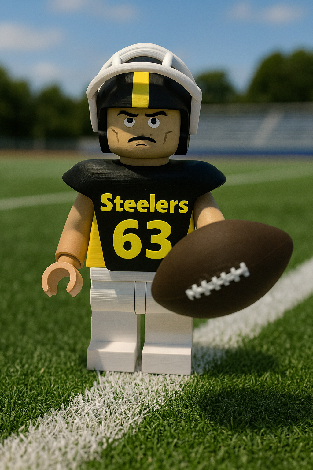 Custom sports collectible football player