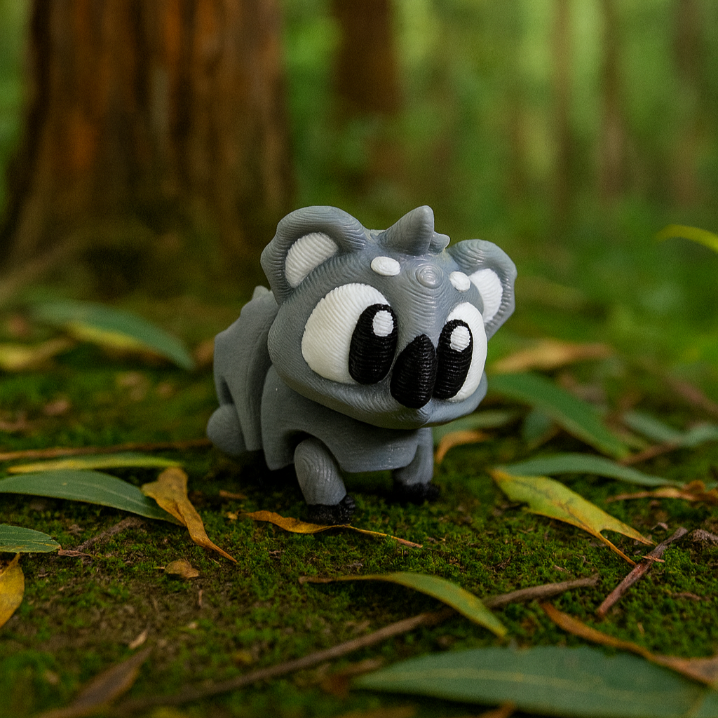3D printed mini koala figurine