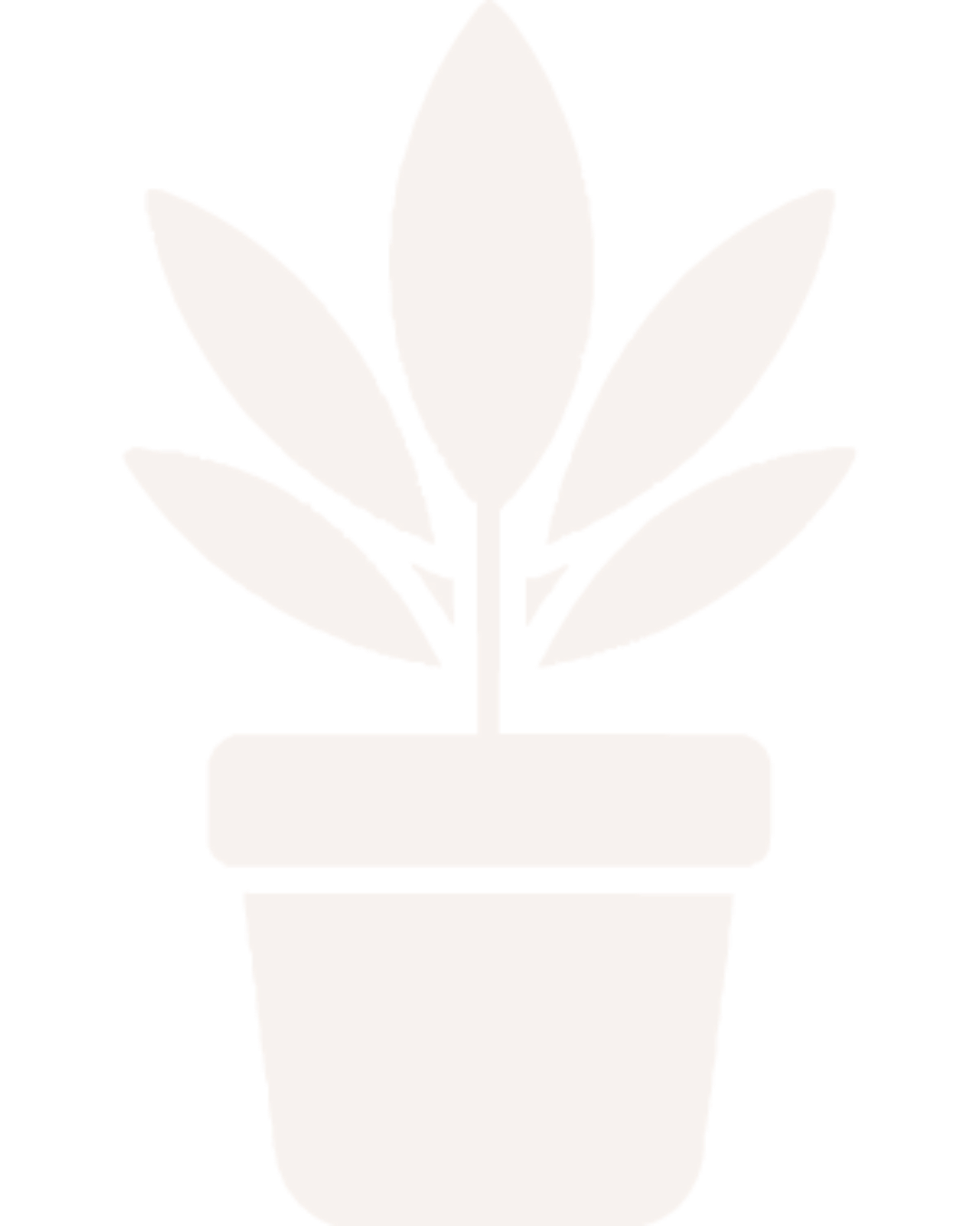 Minimalist icon of a potted plant with multiple leaves