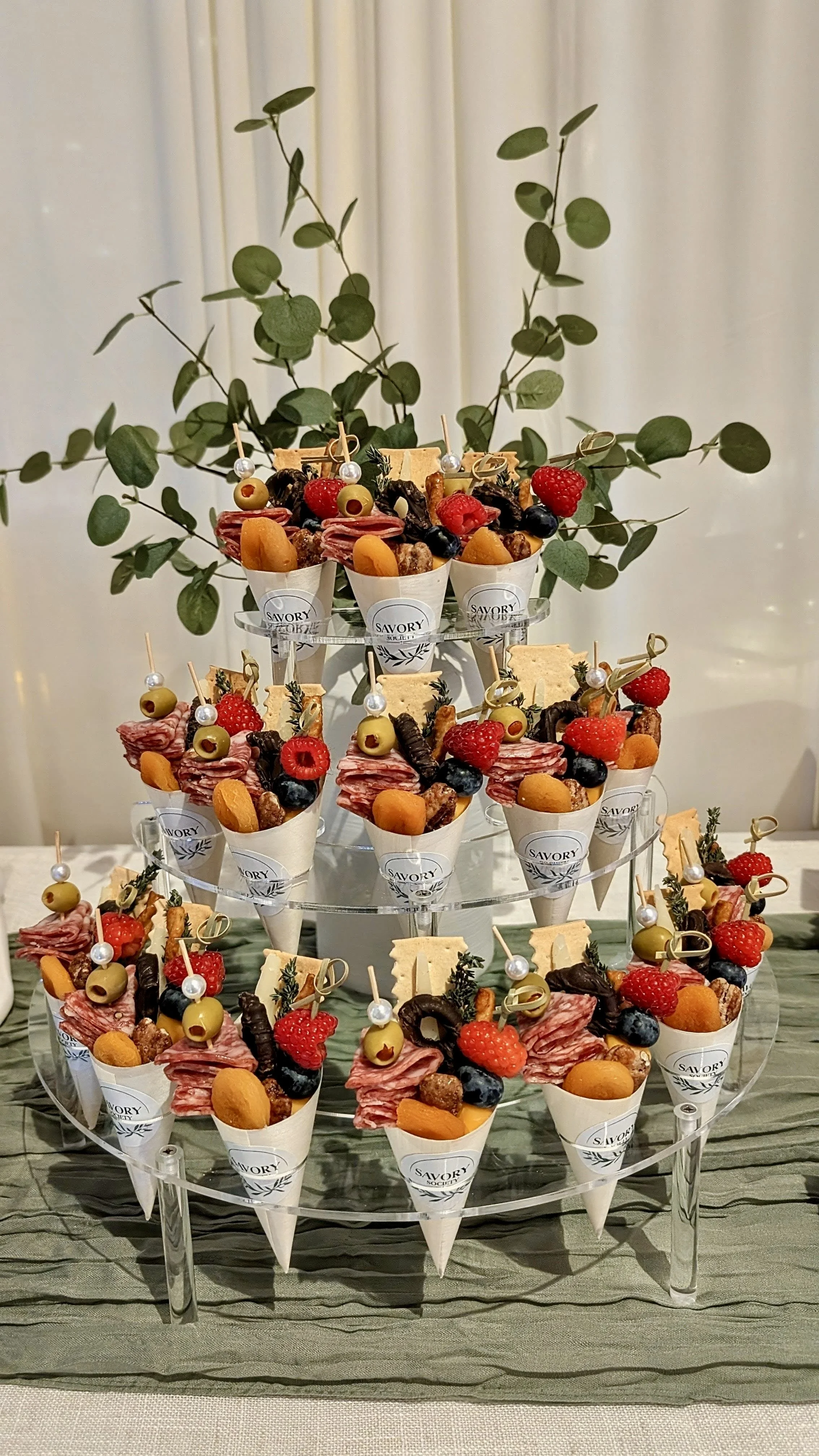 Private event catering for Bridal Showers and Baby Showers, charcuterie cones catered in St. Louis