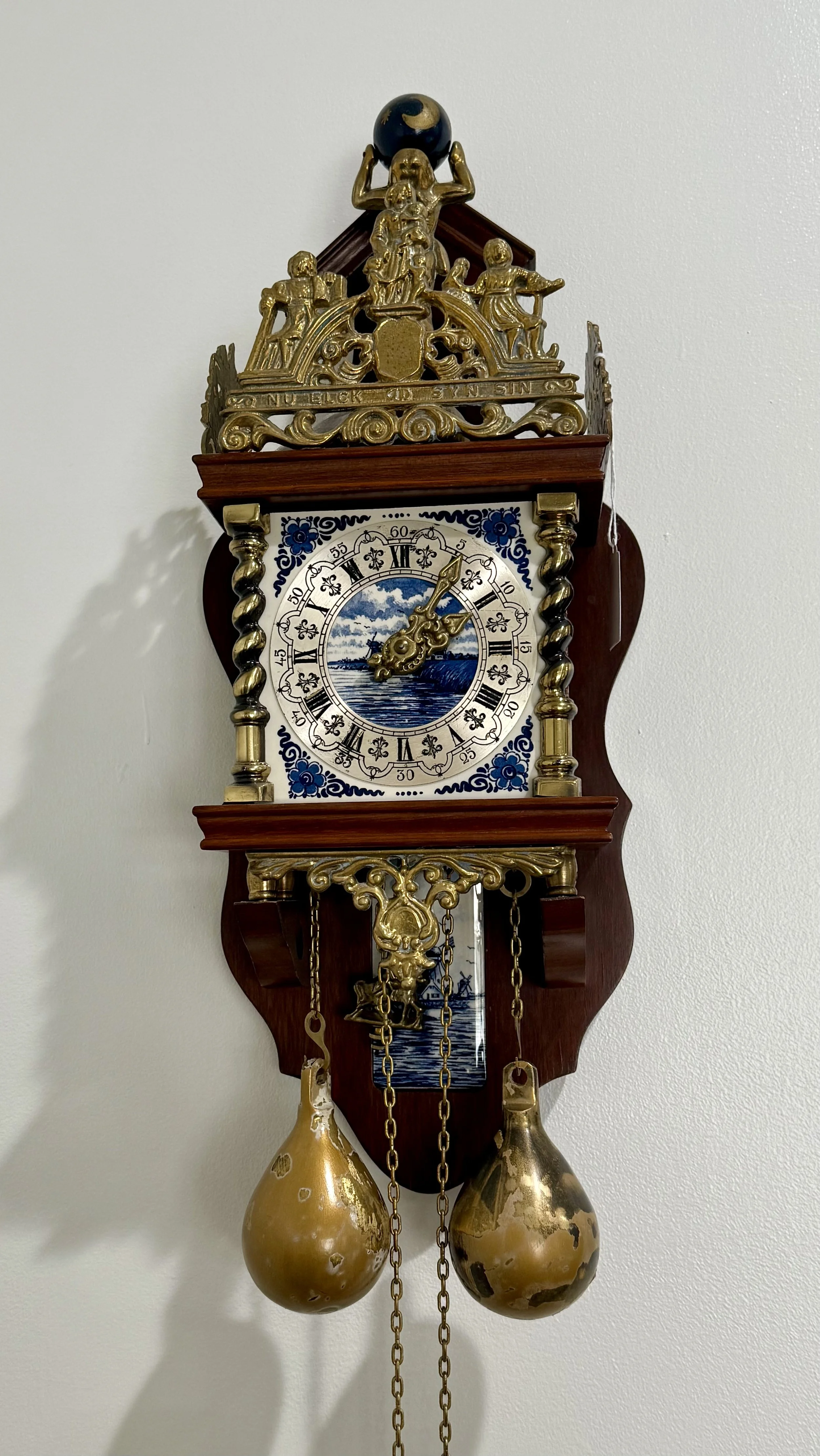 Nu Elck Sin Vintage Dutch Wall Clock