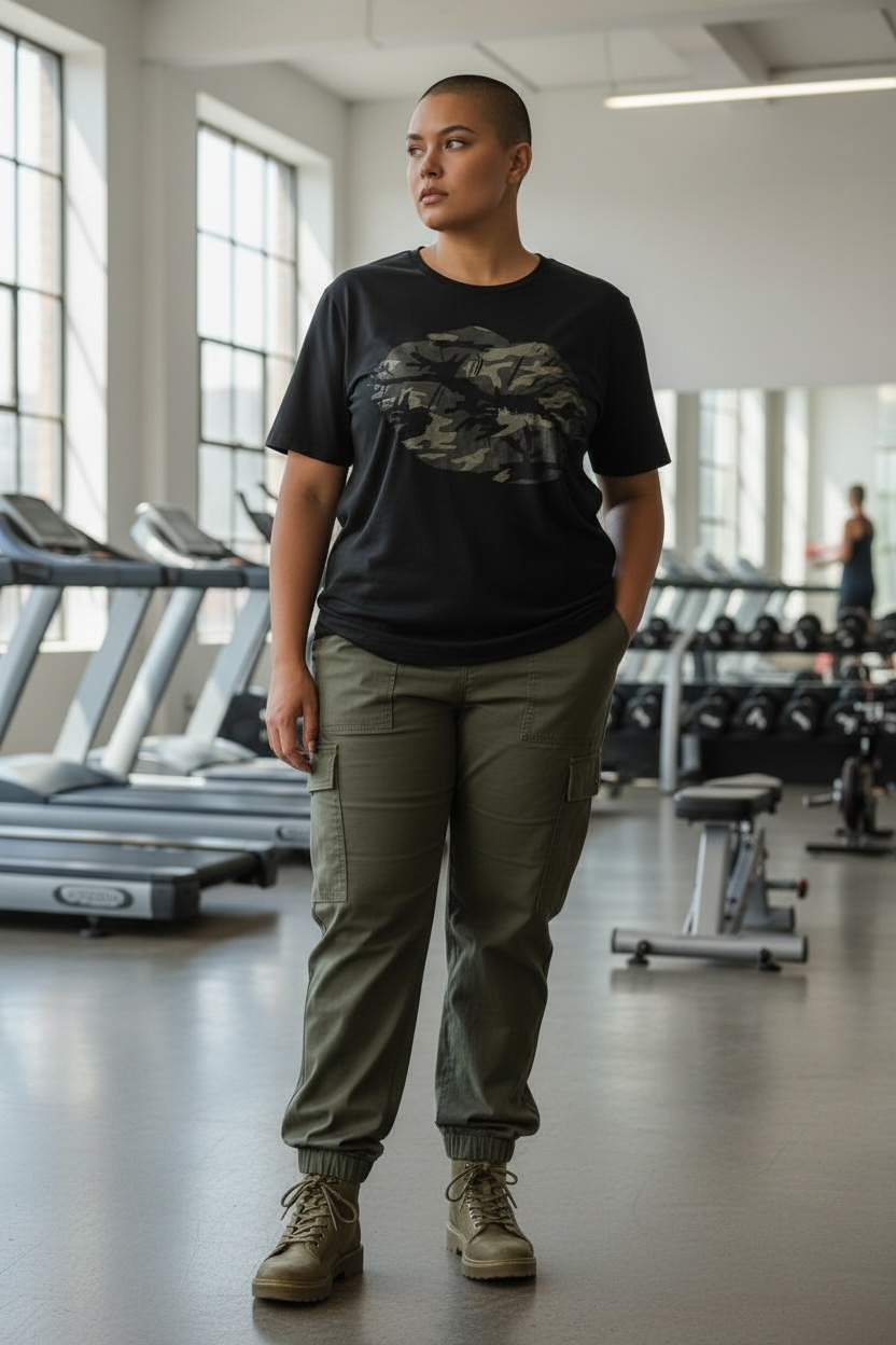 Camo Lips T-shirt - 3XL