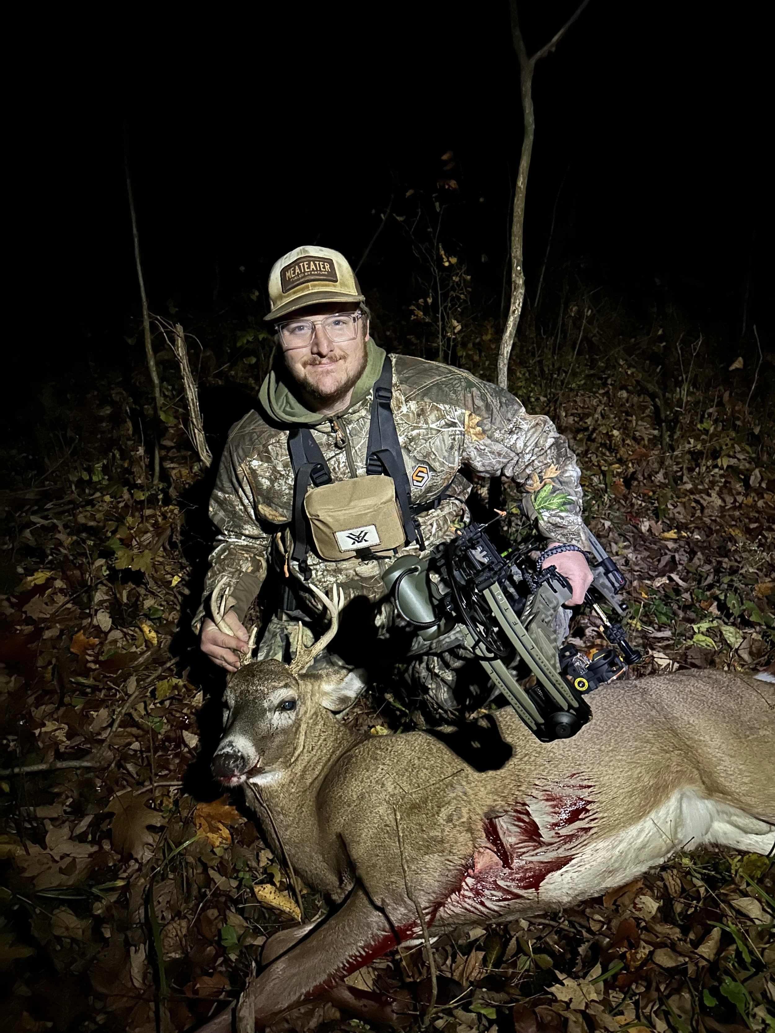 Documented Michigan archery deer harvest conducted using ethical and legal hunting practices.