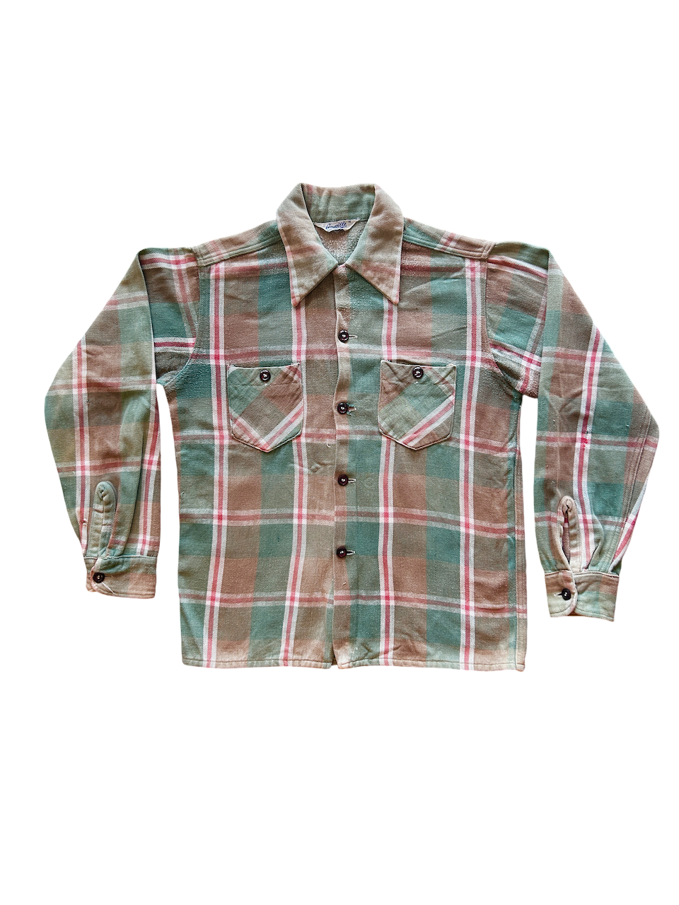 Faded Green Flannel - S