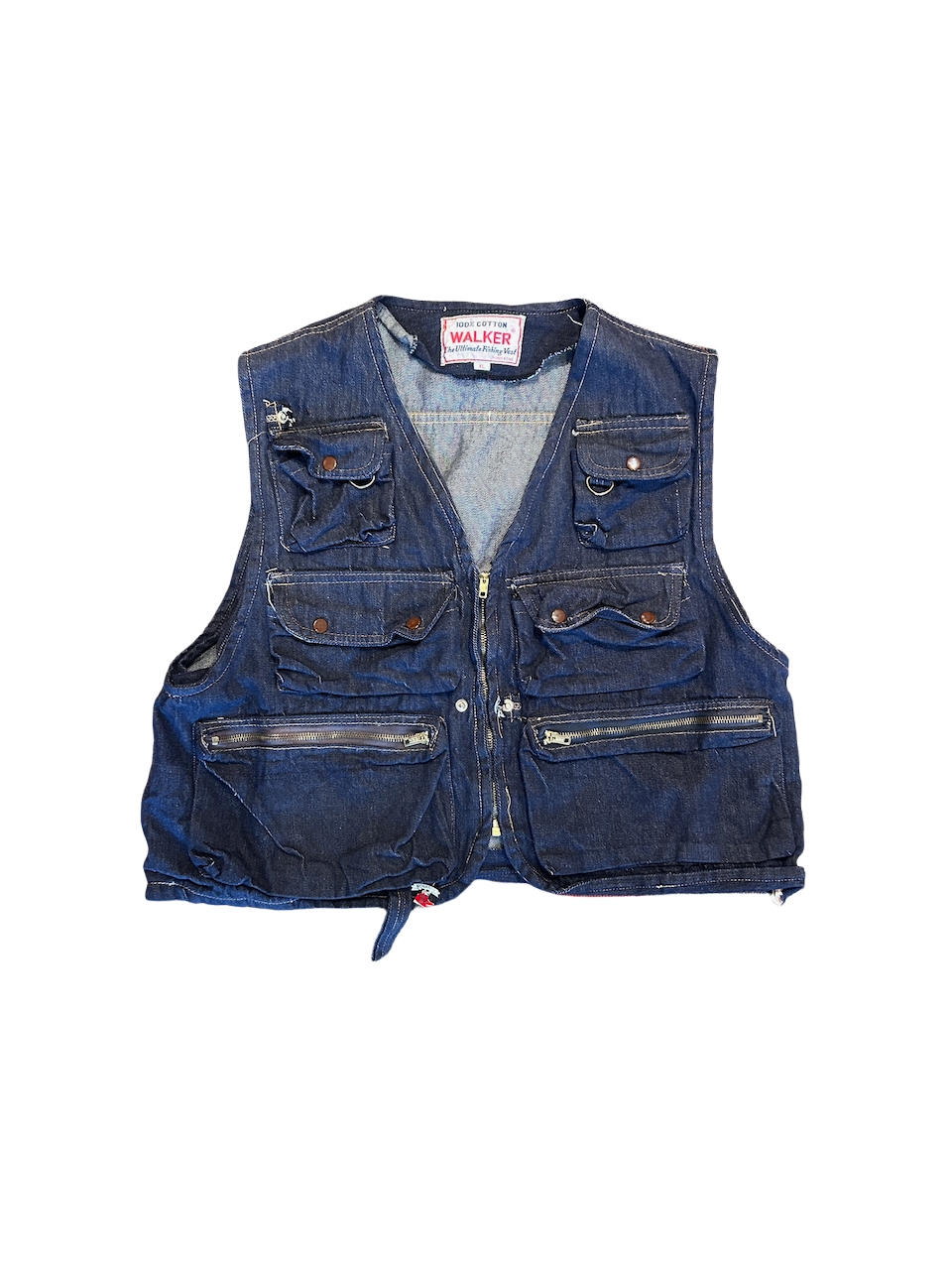 Denim Fly Fishing Vest - M