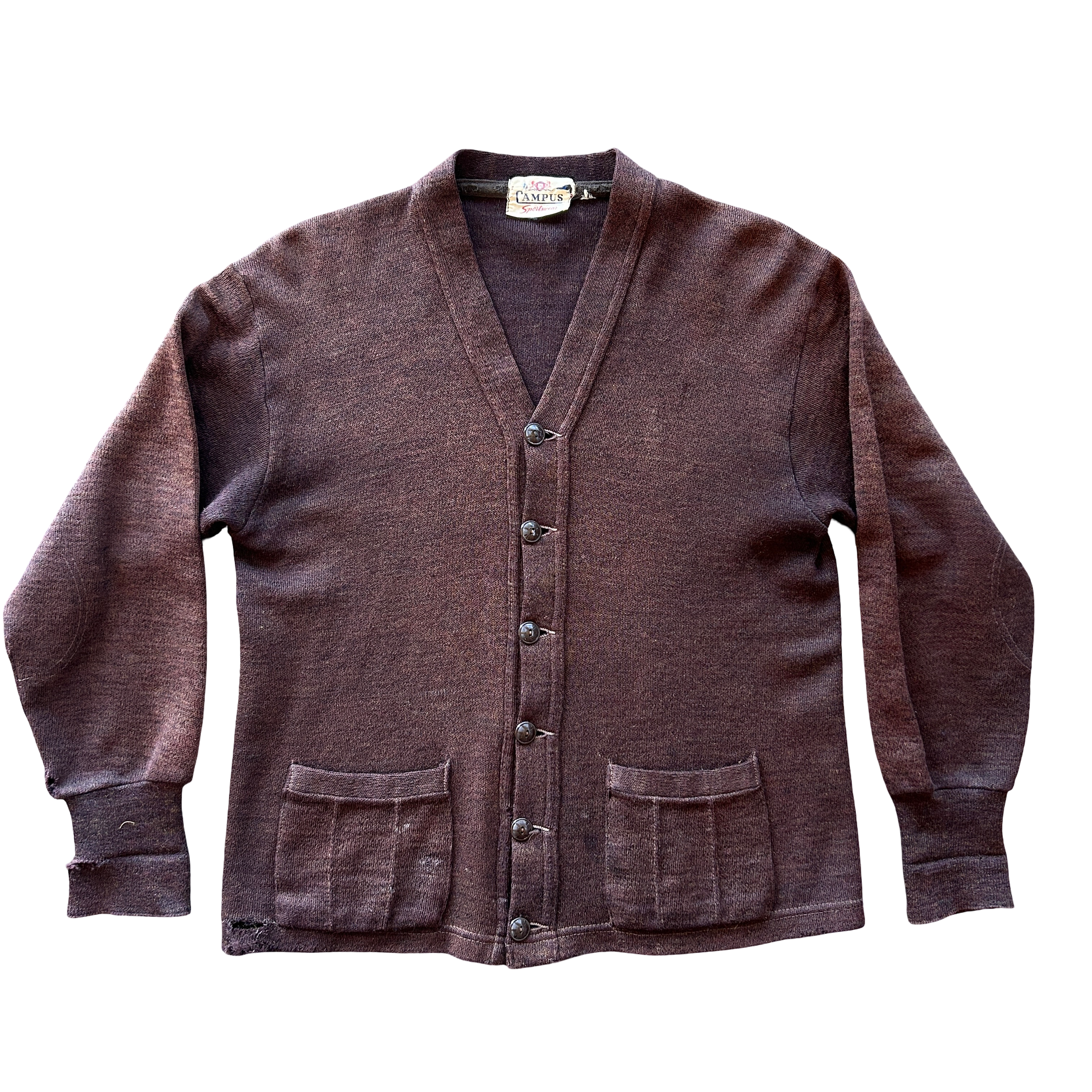 Faded Campus Cardigan - L