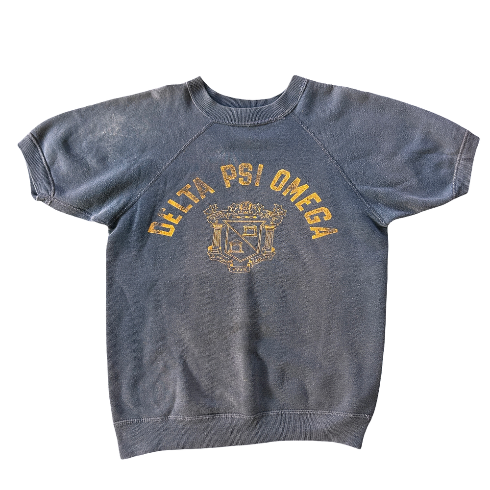 ［Champion］60’s college print sweat Champion Delta Psi Omega Sweat - M — CHERRIES
